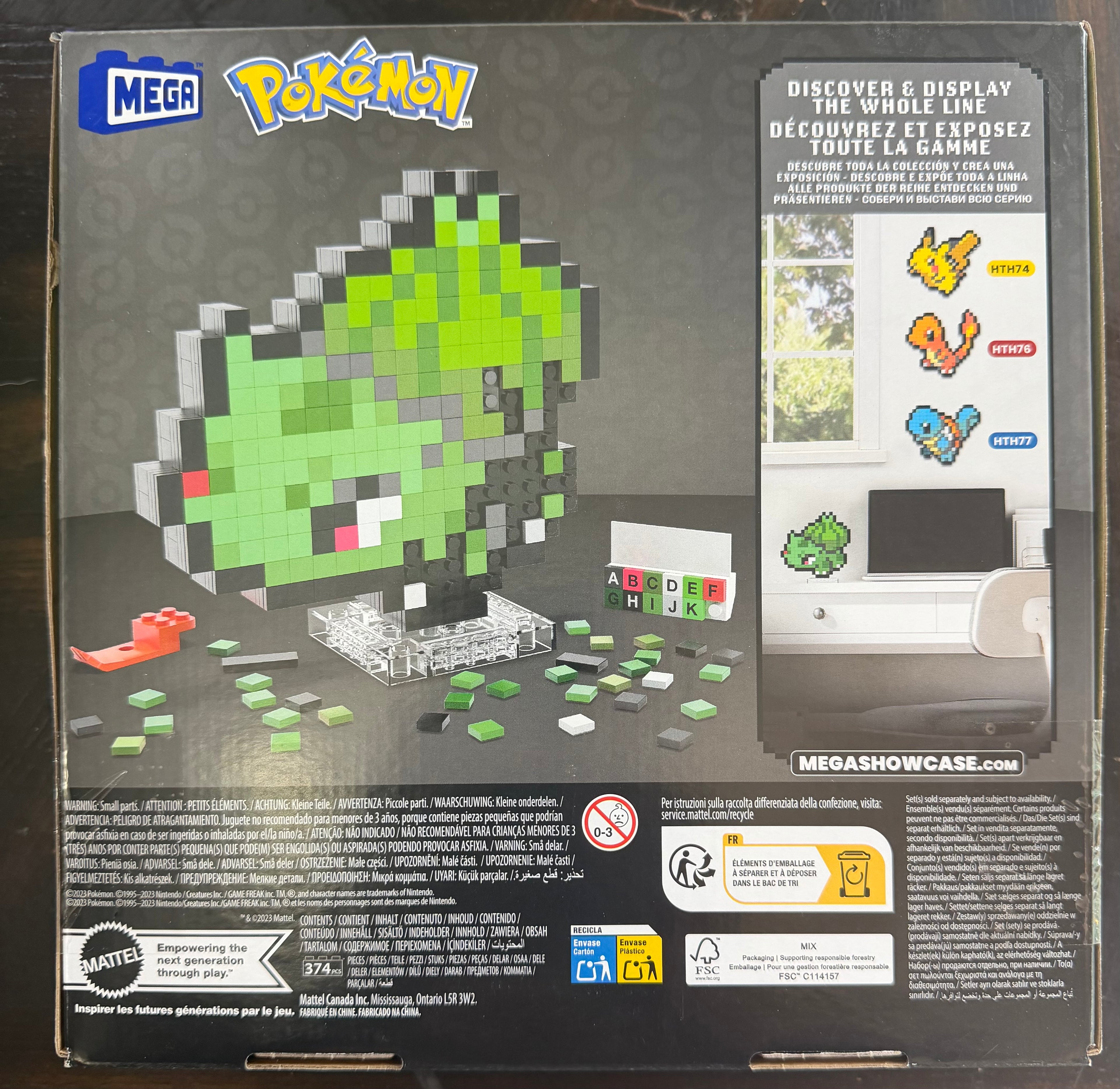 MEGA Pokémon Bulbasaur Pixel Art Building Set HTH75 — 374 Pieces