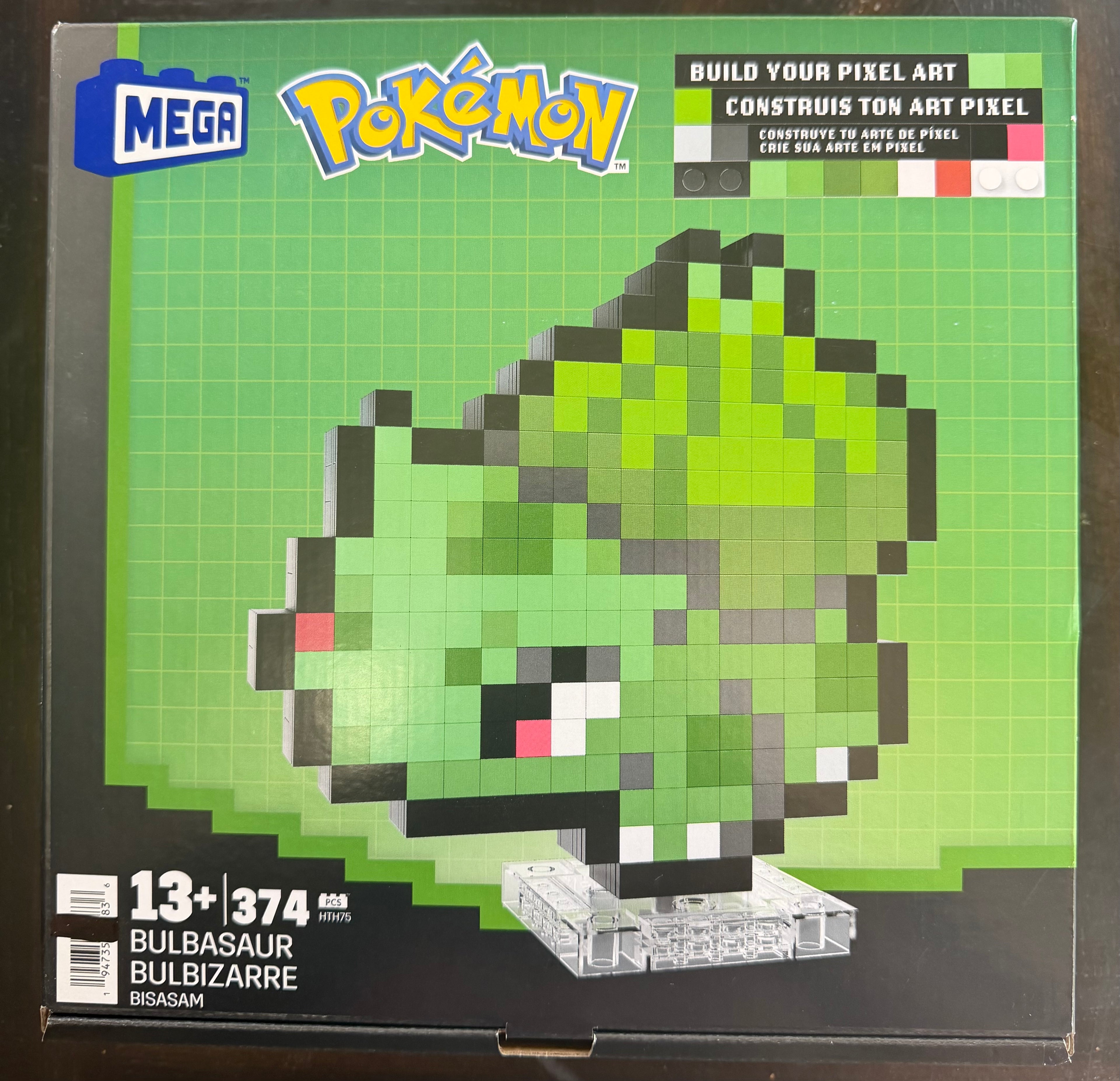 MEGA Pokémon Bulbasaur Pixel Art Building Set HTH75 — 374 Pieces