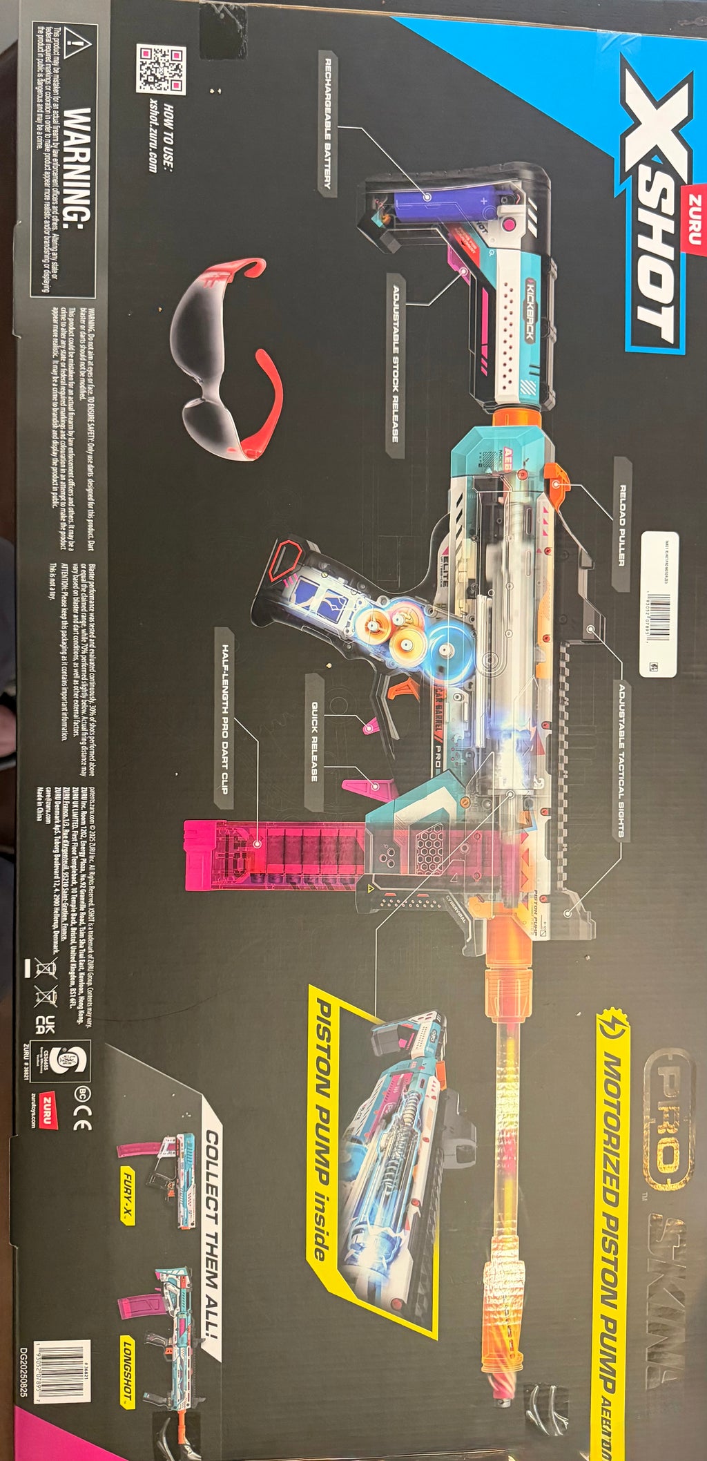 ZURU X-Shot Pro Motorized Piston Pump Blaster – Air Pocket Technology, Set 1