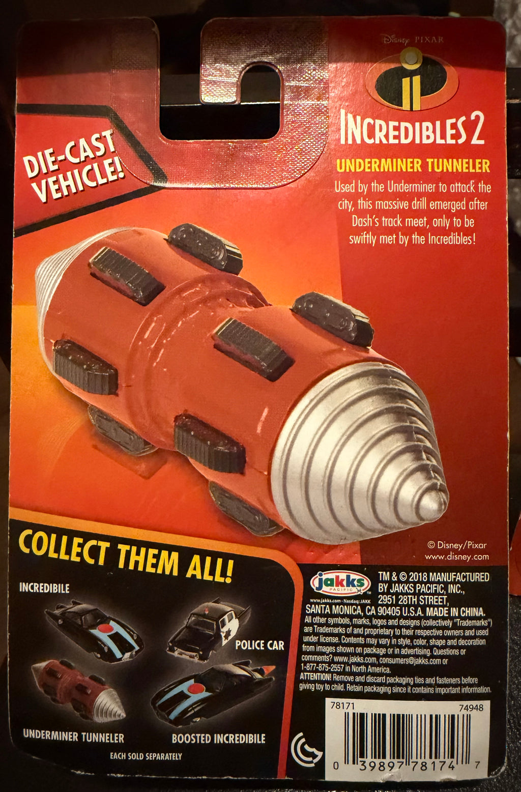 Jakks Pacific Disney Pixar Incredibles 2 die-cast vehicles