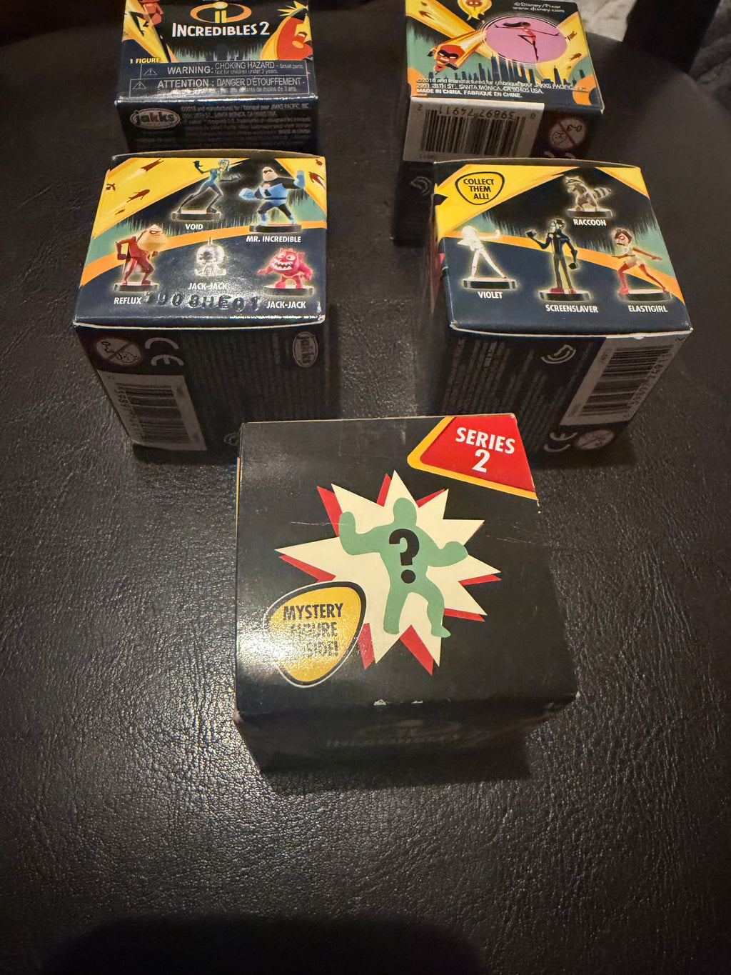 Disney Pixar Incredibles 2 Jakks Pacific Mini Supers / Mystery Figure blind boxes *Series Two* Sealed Never Opened * Lot of 5*