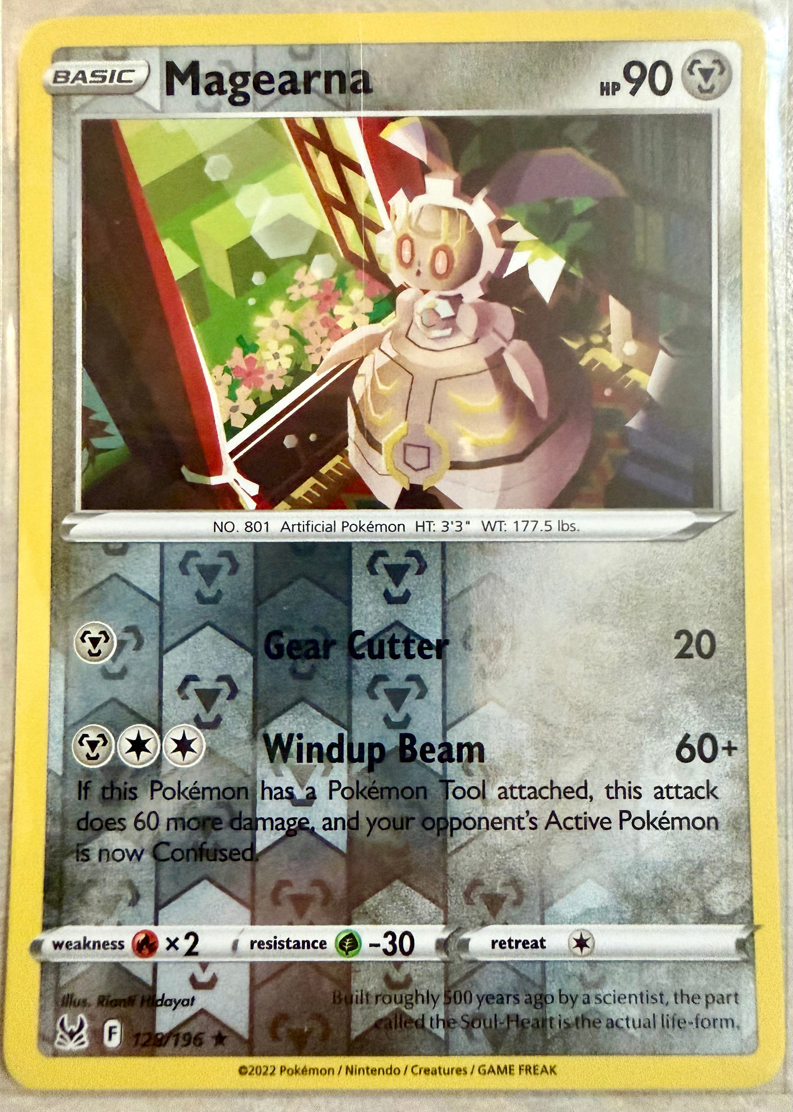 Magearna 128/196 is a reverse holo rare