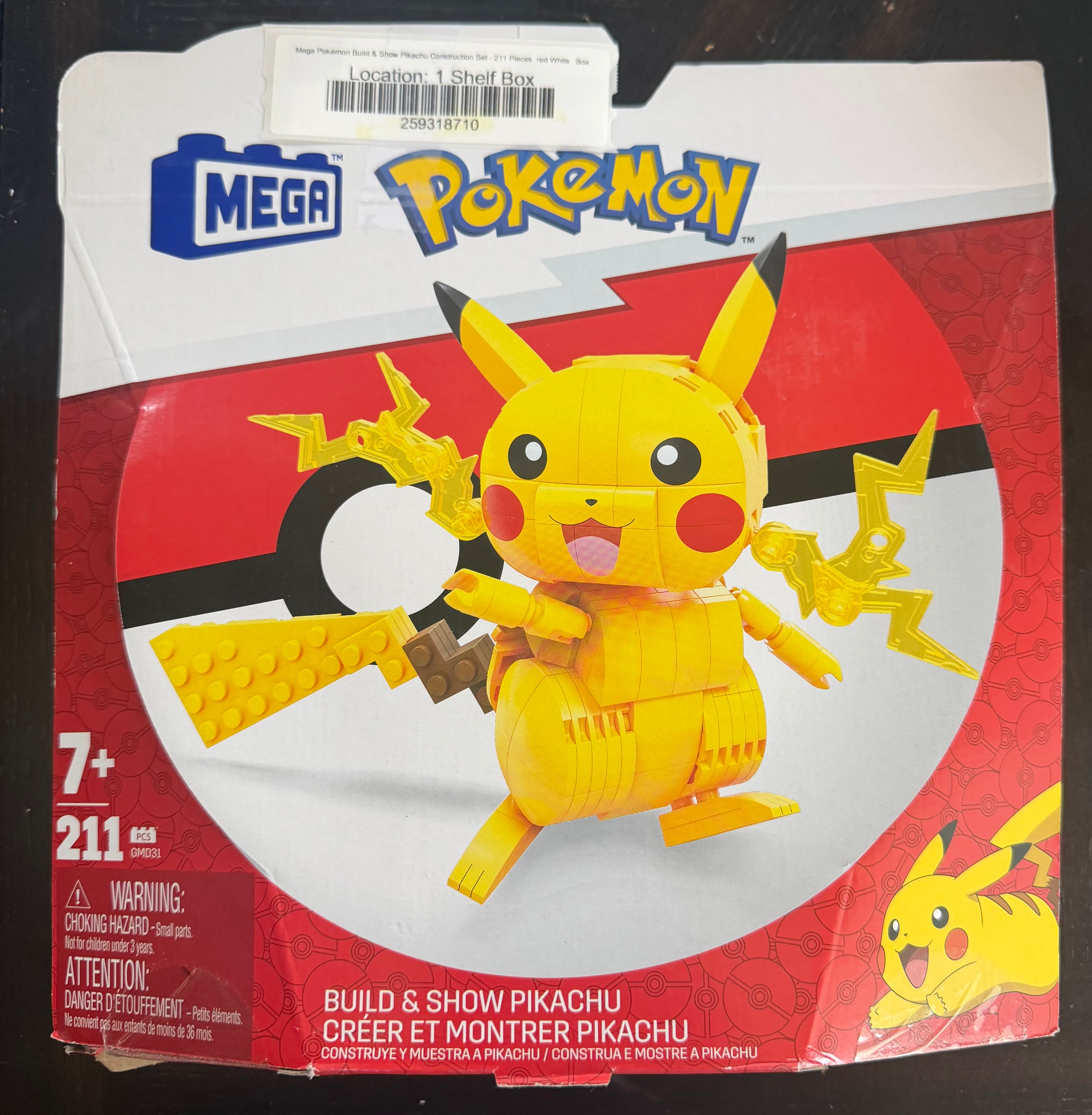 MEGA Pokémon Build & Show Pikachu GMD31 — 211 Pieces