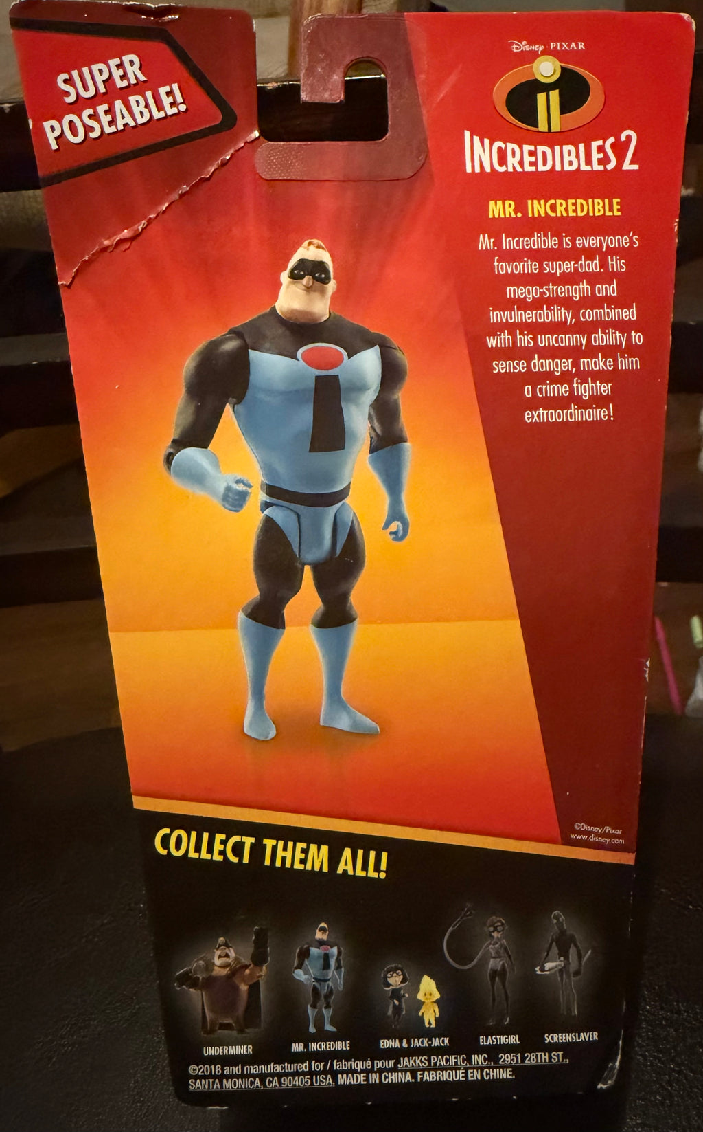 Disney Pixar Incredibles 2 Mr. Incredible Super Poseable Action Figure by JAKKS Pacific