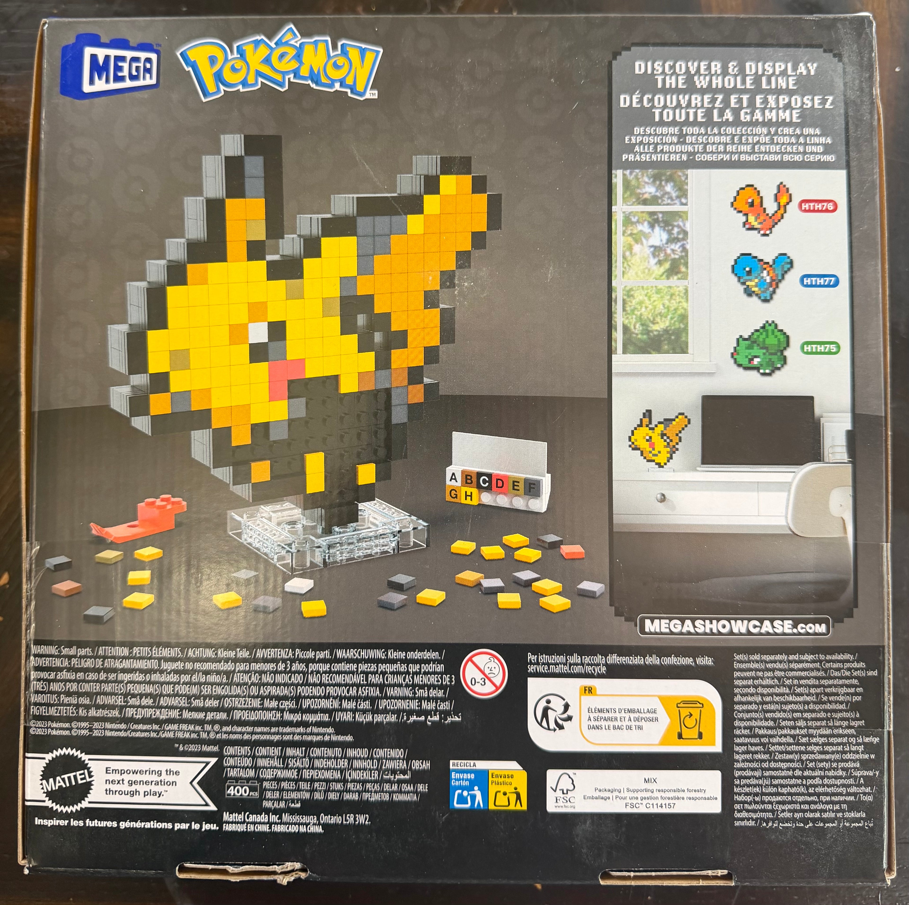 MEGA Pokémon Pikachu Pixel Art Building Set HTH74 — 400 Pieces