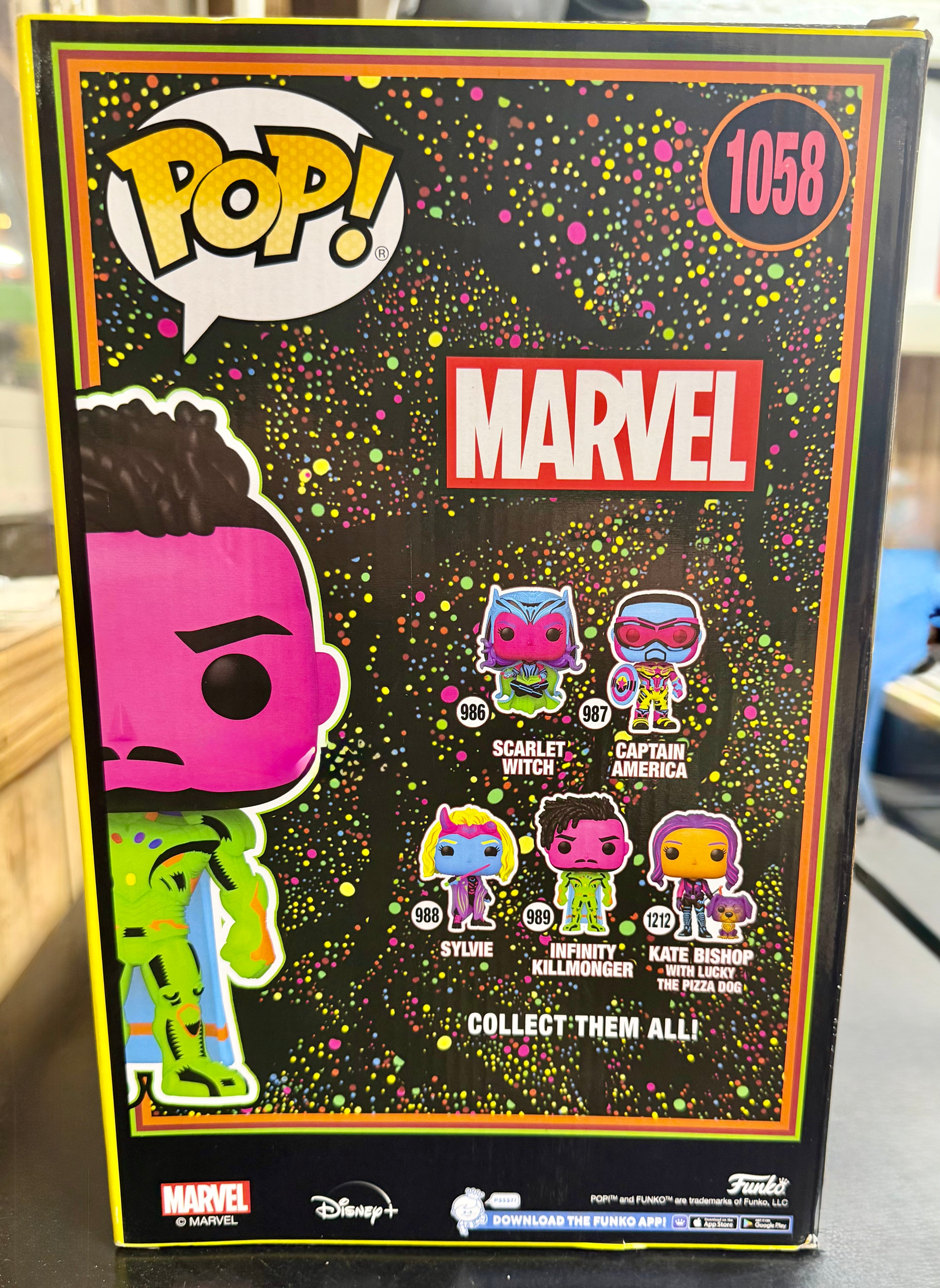 Funko Pop! Marvel Studios What If…? Infinity Killmonger #1058 Target Exclusive Blacklight 10-Inch Bobble-Head