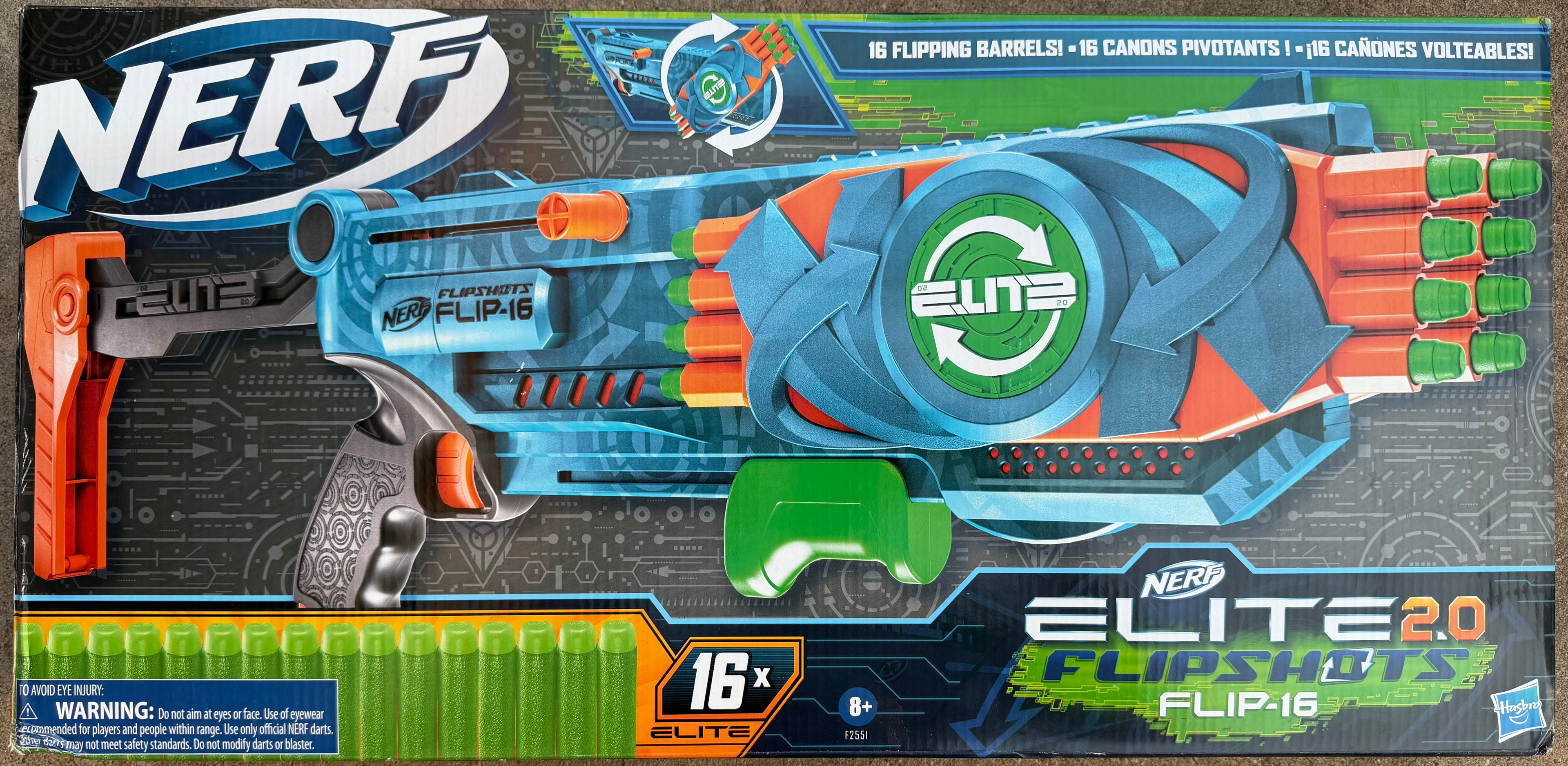 Nerf Elite 2.0 Flipshots Flip-16 Blaster with 16 Darts