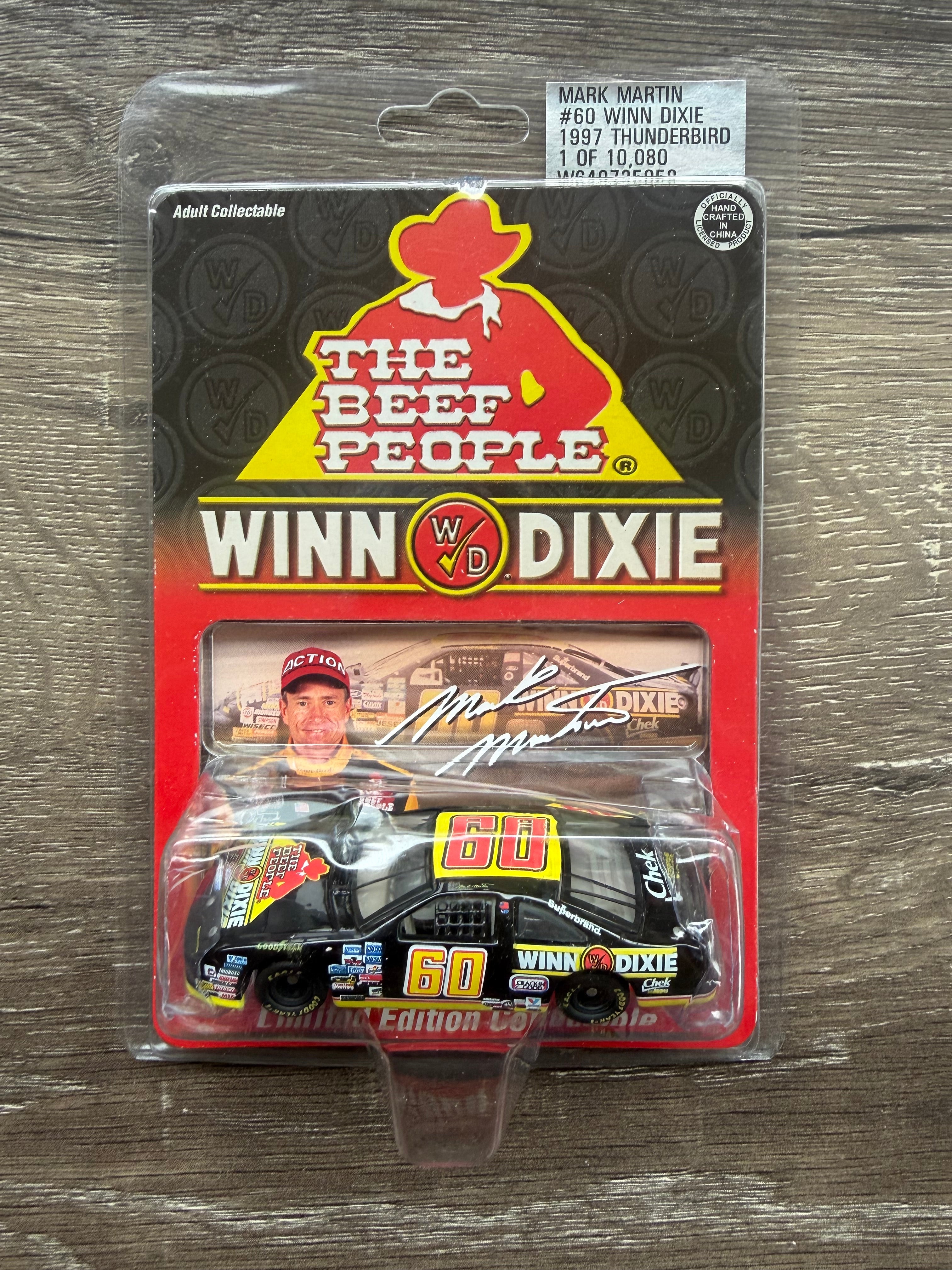 Action Mark Martin #60 Winn-Dixie 1997 Thunderbird 1:64 NASCAR Die-Cast
