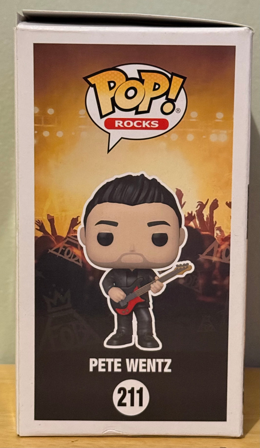 Funko Pop! Rocks Fall Out Boy Pete Wentz #211 Vinyl Figure *Heavy Tear in Top*