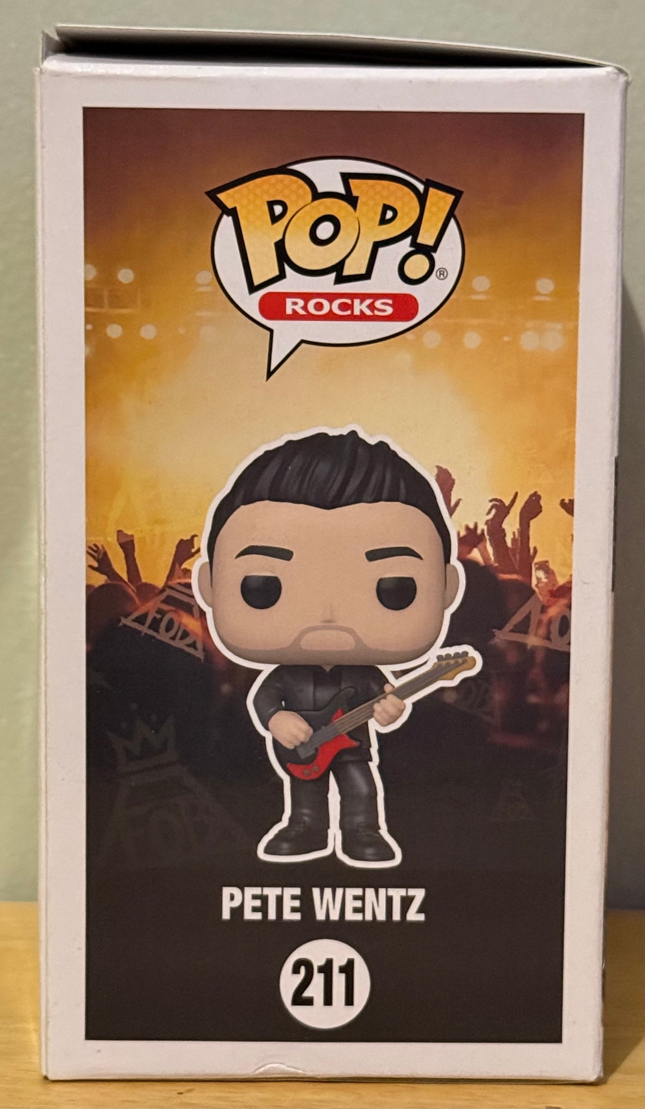 Funko Pop! Rocks Fall Out Boy Pete Wentz #211 Vinyl Figure *Heavy Tear in Top*