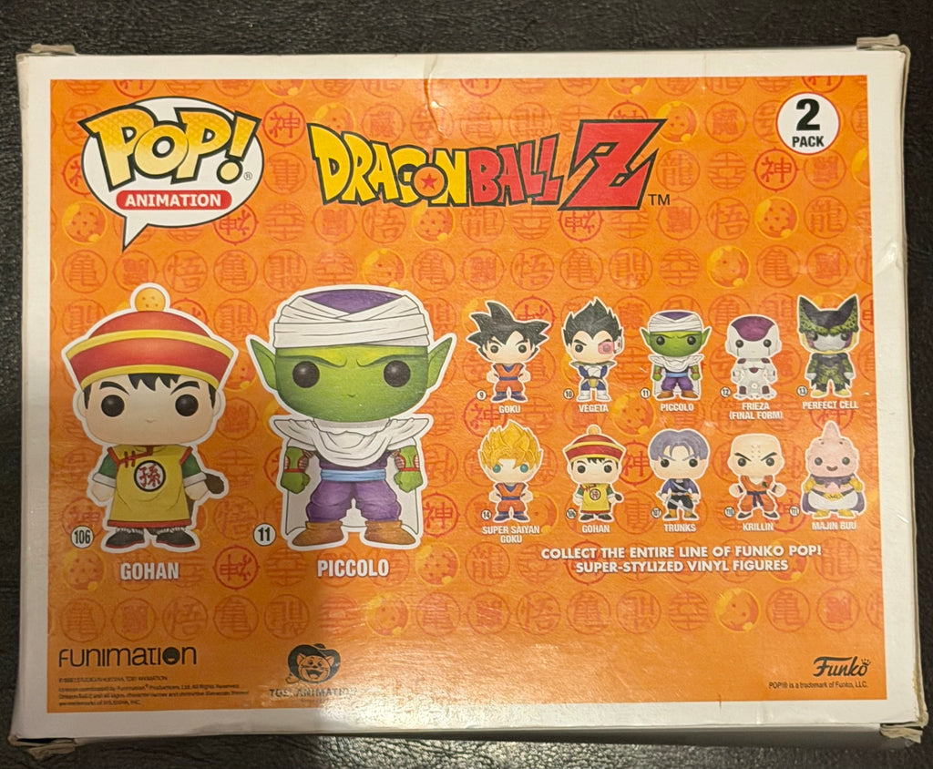 Funko Pop! Animation Dragon Ball Z Gohan / Piccolo 2-Pack Funimation Convention Exclusive *Box is in rough shape*