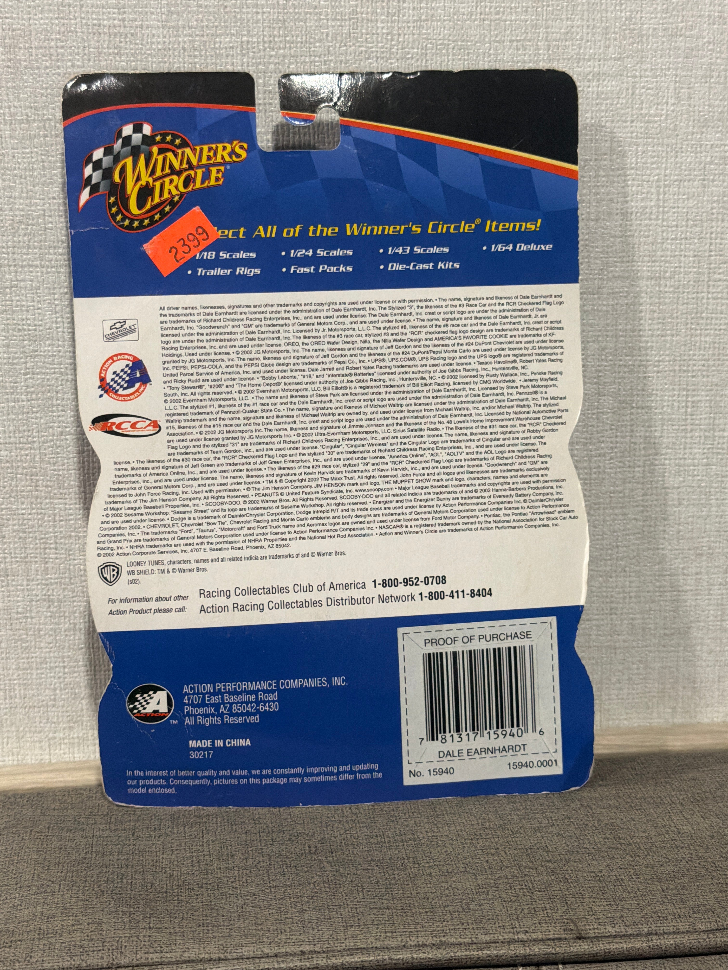 Winner’s Circle Dale Earnhardt #3 2000 Peter Max Chevrolet Monte Carlo