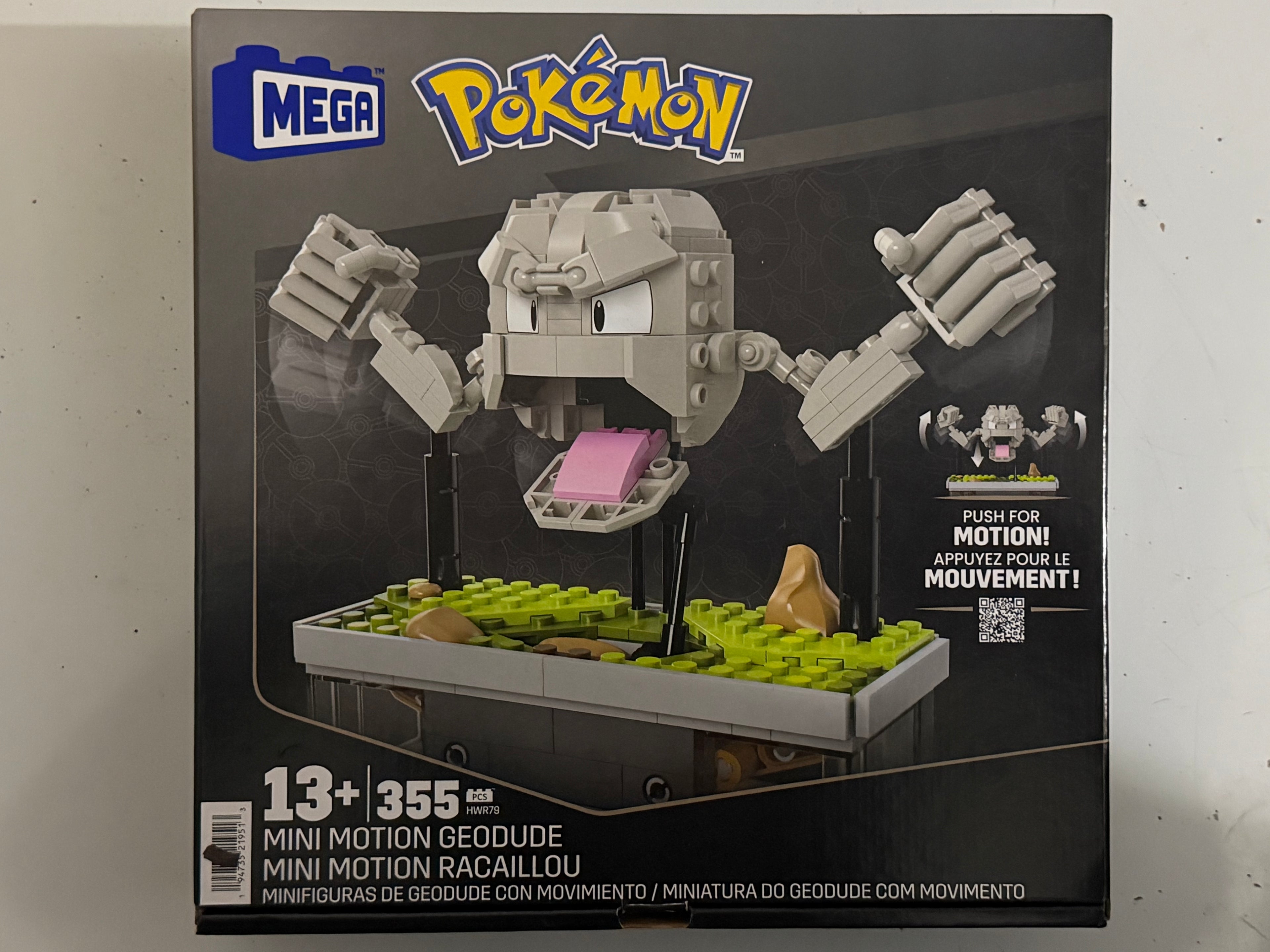 MEGA Pokémon Mini Motion Geodude, set HWR79