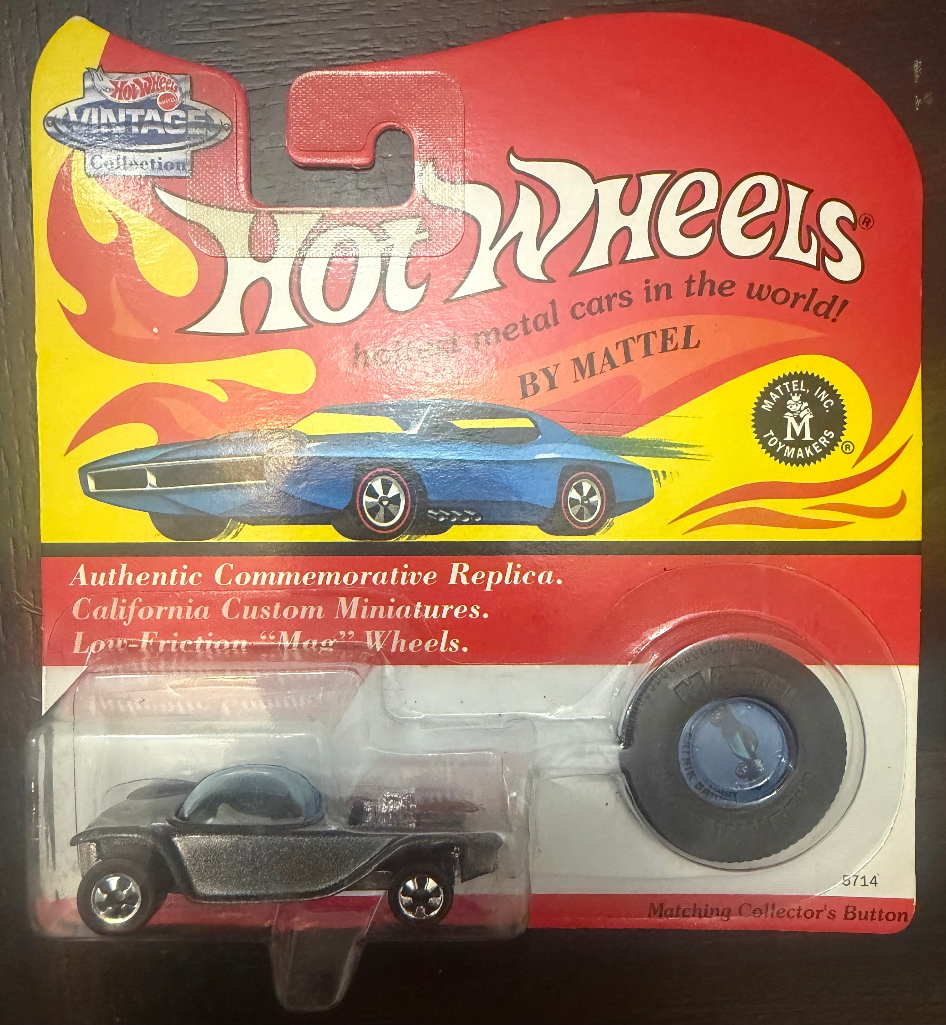 Hot Wheels Vintage Collection California Custom Miniatures Commemorative Replica w/ Collector’s Button
