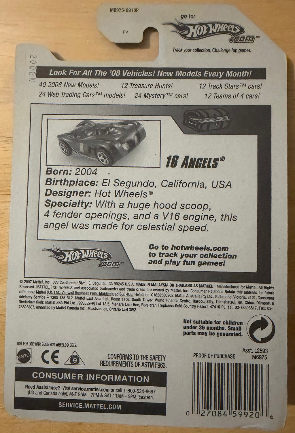 Hot Wheels 16 Angels Treasure Hunts 09/12 #169/196 Blue Die-Cast Car