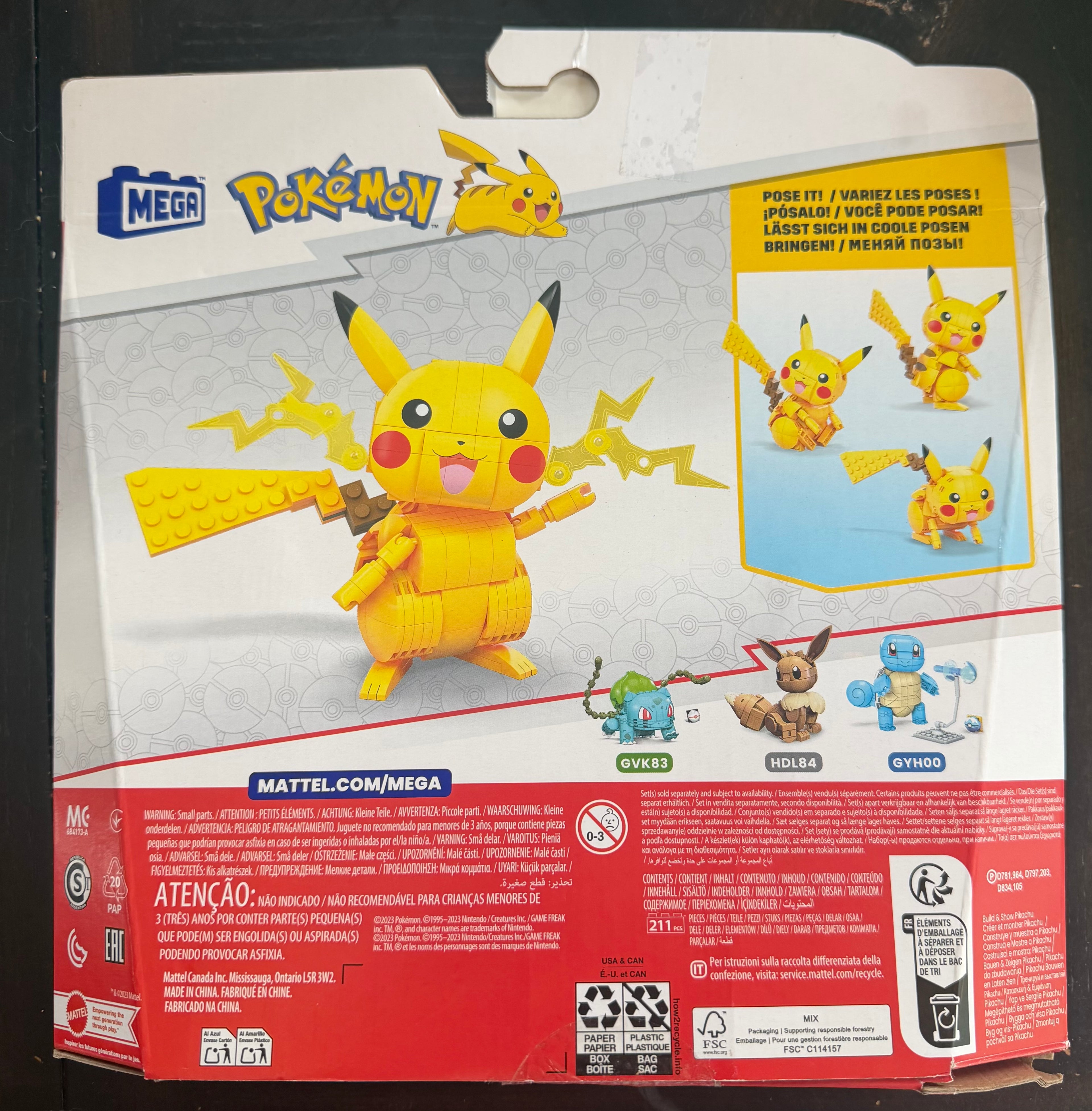 MEGA Pokémon Build & Show Pikachu GMD31 — 211 Pieces