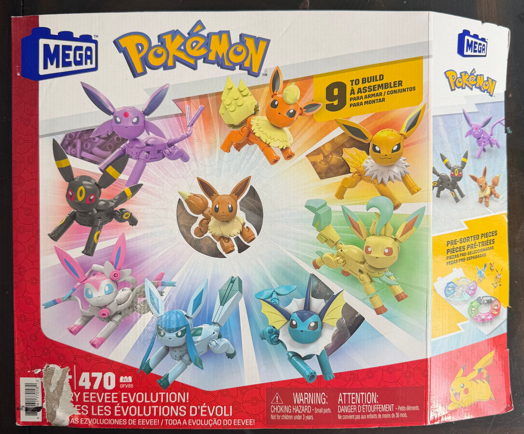 MEGA Pokémon Every Eevee Evolution! Building Set GFV85 — 470 Pieces