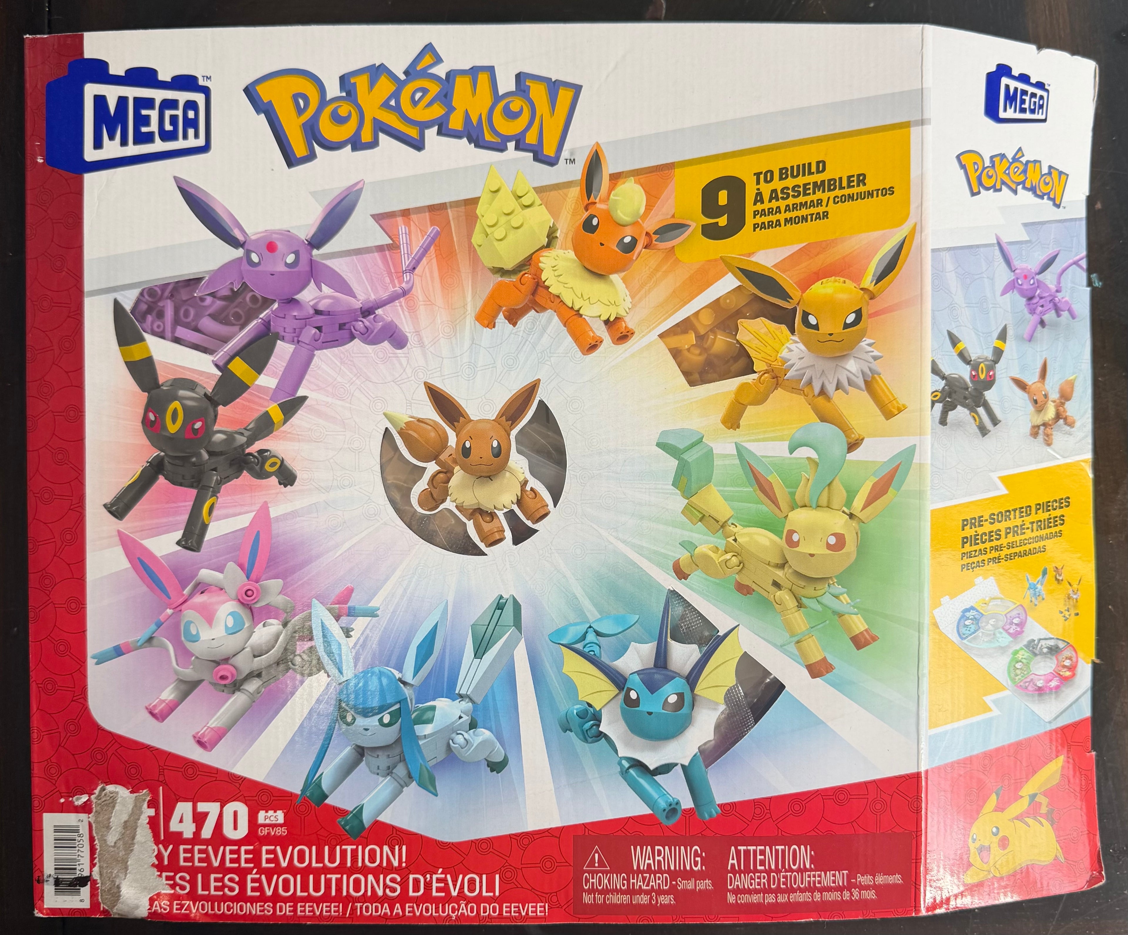 MEGA Pokémon Every Eevee Evolution! Building Set GFV85 — 470 Pieces
