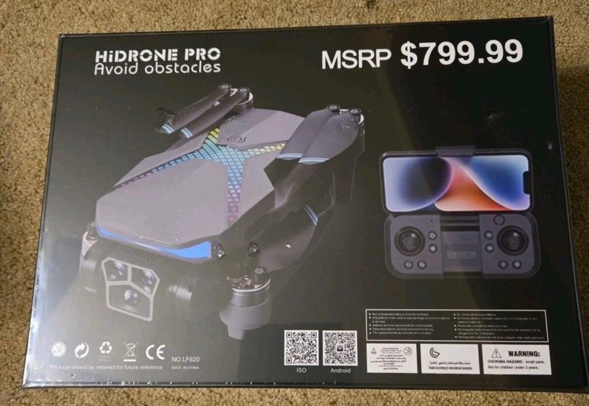 HiDrone Pro Foldable 4K HD Camera Drone with Obstacle Avoidance