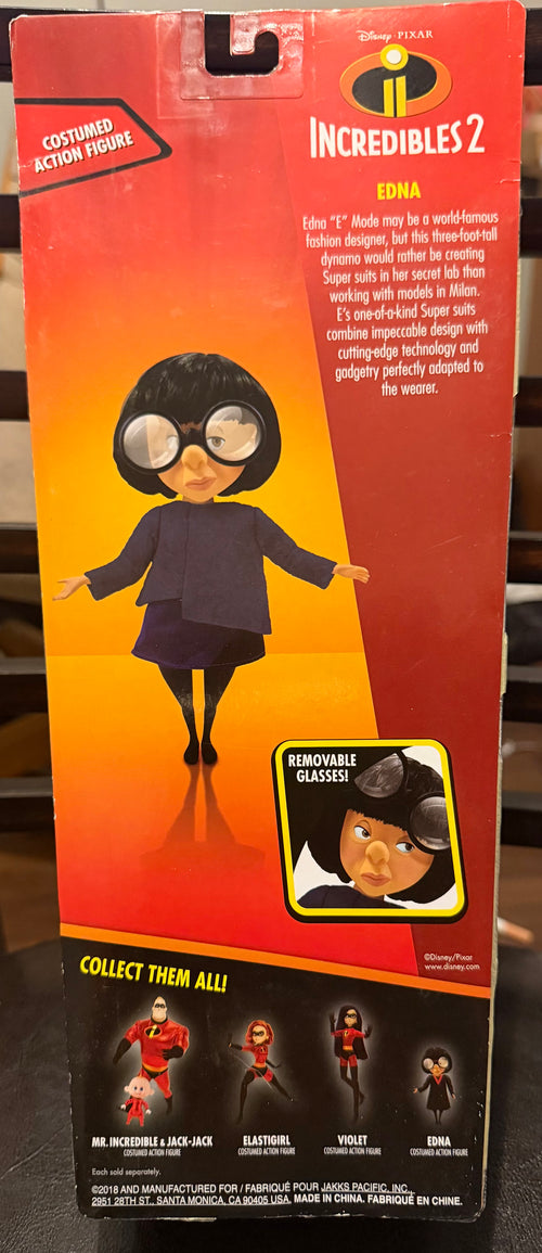 Disney Pixar Incredibles 2 Edna Poseable Doll Figure by Jakks Pacific