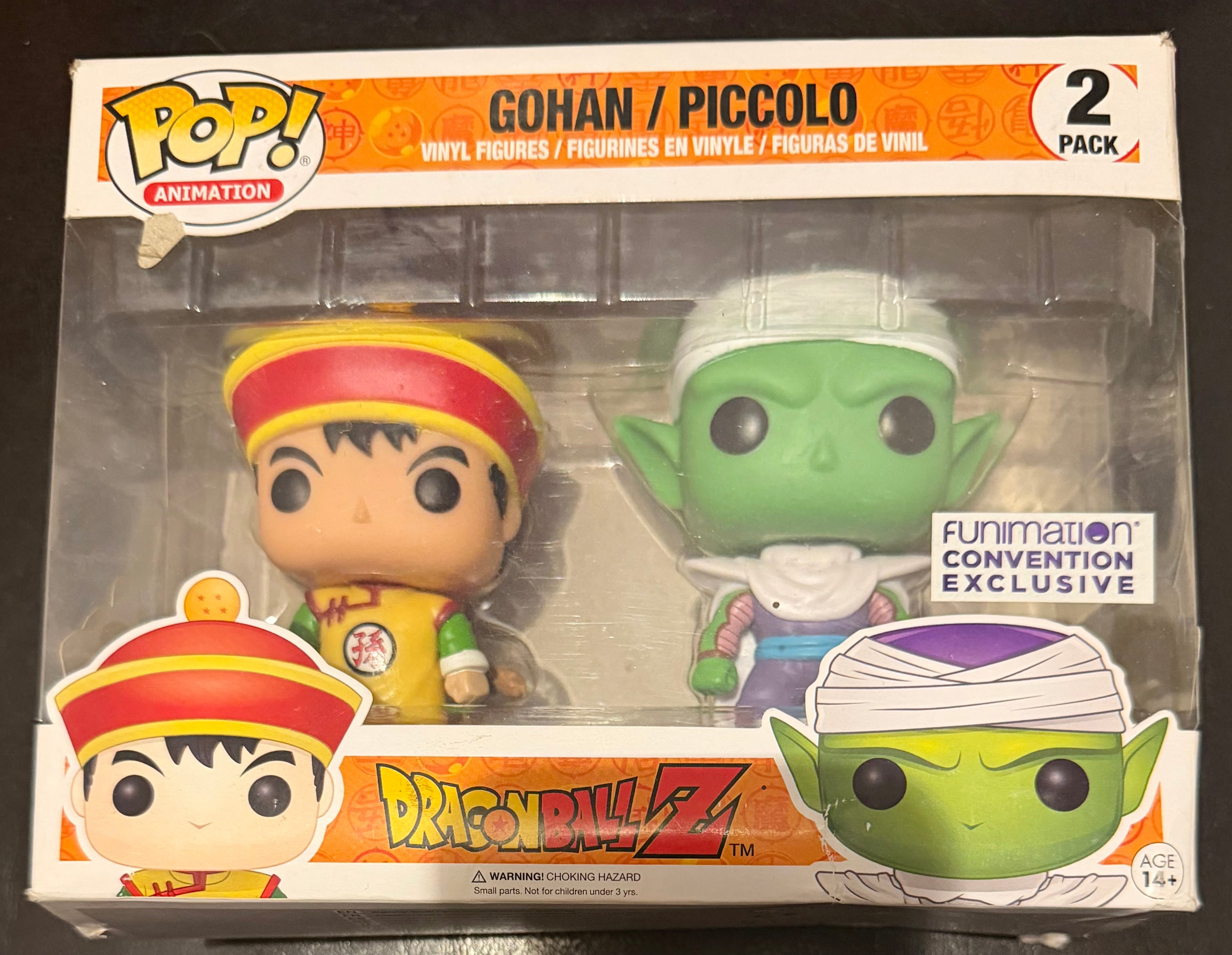 Funko Pop! Animation Dragon Ball Z Gohan / Piccolo 2-Pack Funimation Convention Exclusive *Box is in rough shape*