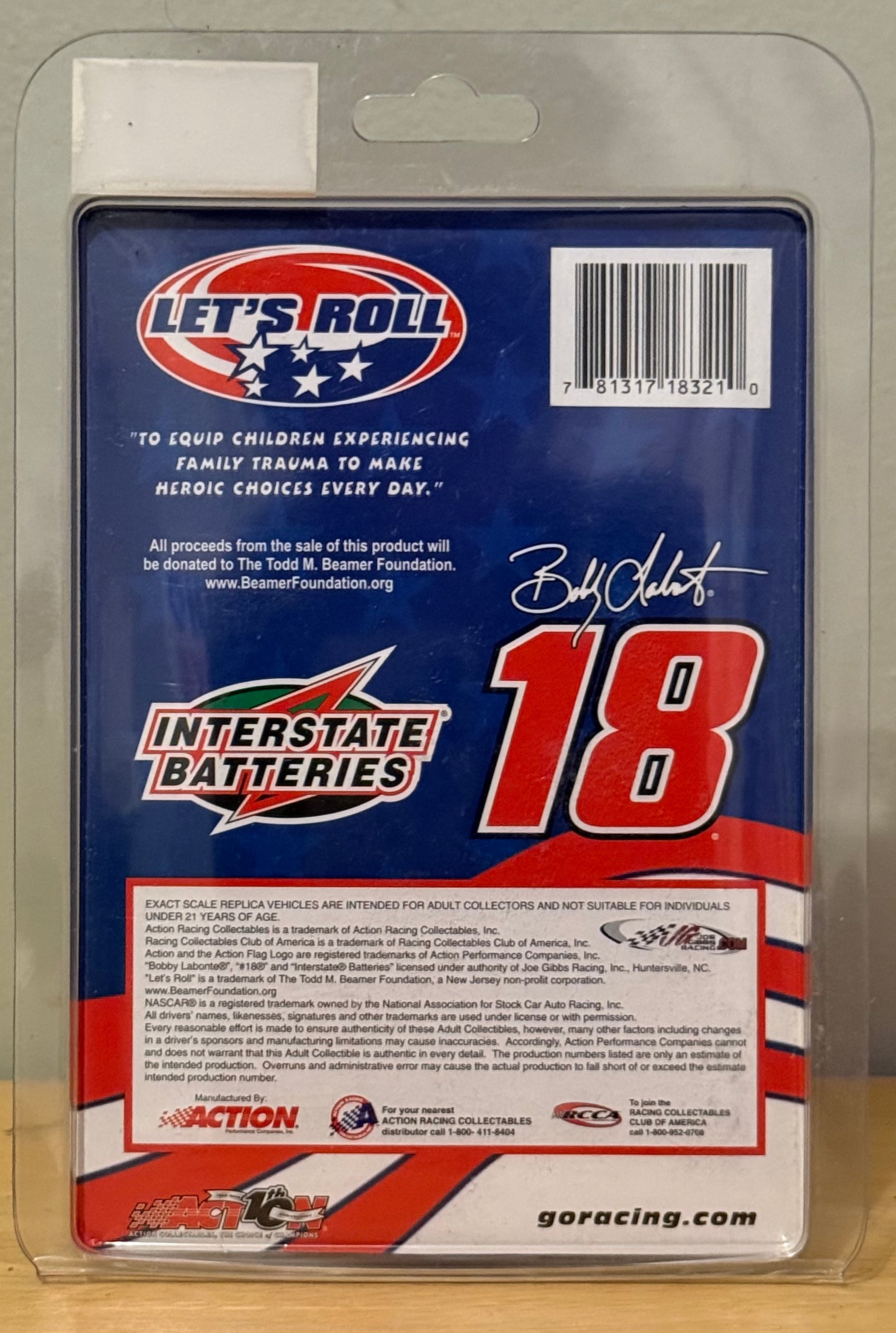 Action Bobby Labonte #18 Interstate Batteries / Let’s Roll 2002 Grand Prix 1:64 NASCAR Die-Cast