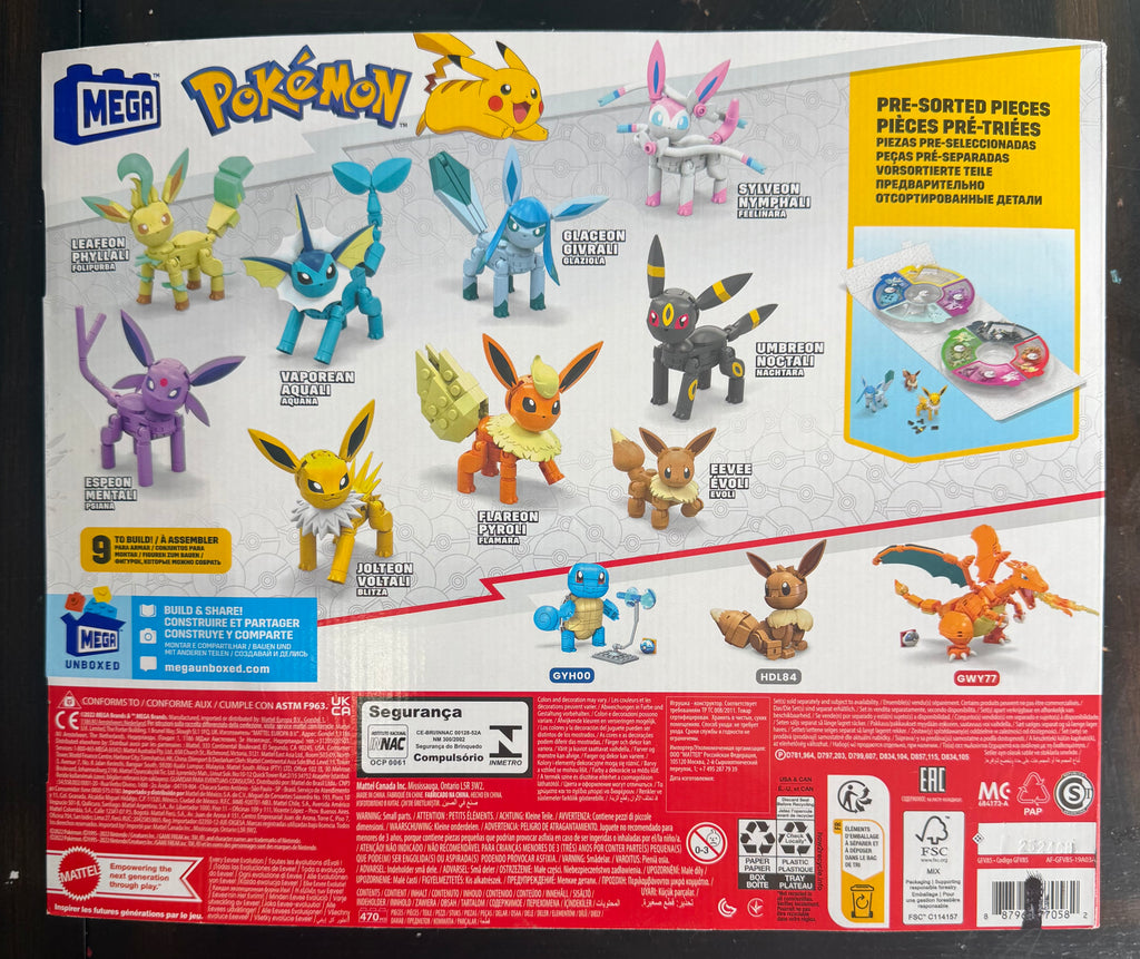 MEGA Pokémon Every Eevee Evolution! Building Set GFV85 — 470 Pieces