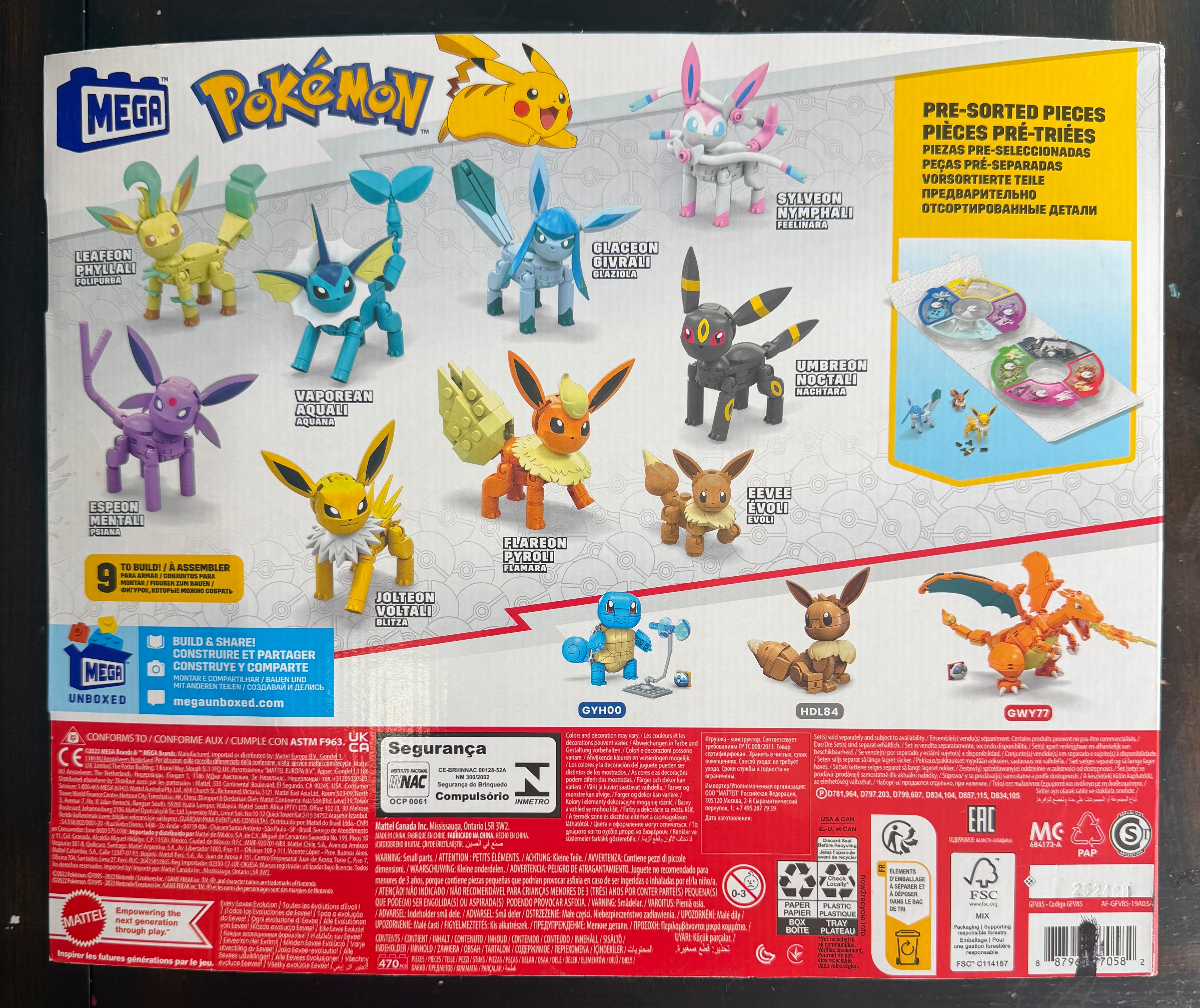 MEGA Pokémon Every Eevee Evolution! Building Set GFV85 — 470 Pieces
