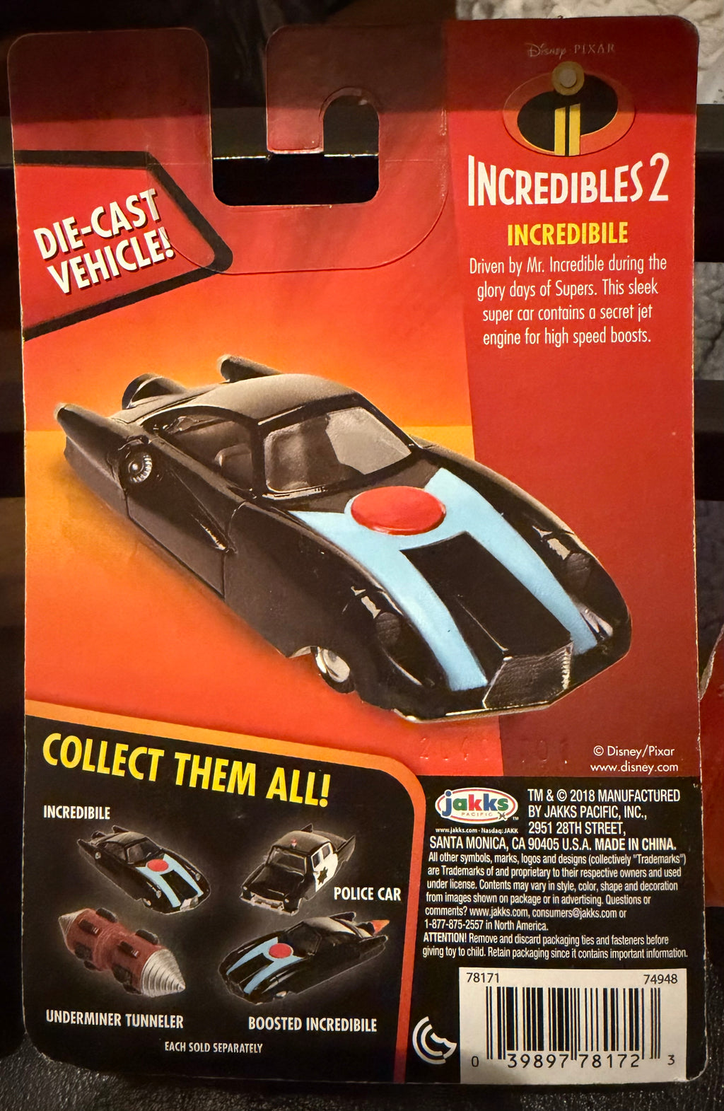 Jakks Pacific Disney Pixar Incredibles 2 die-cast vehicles