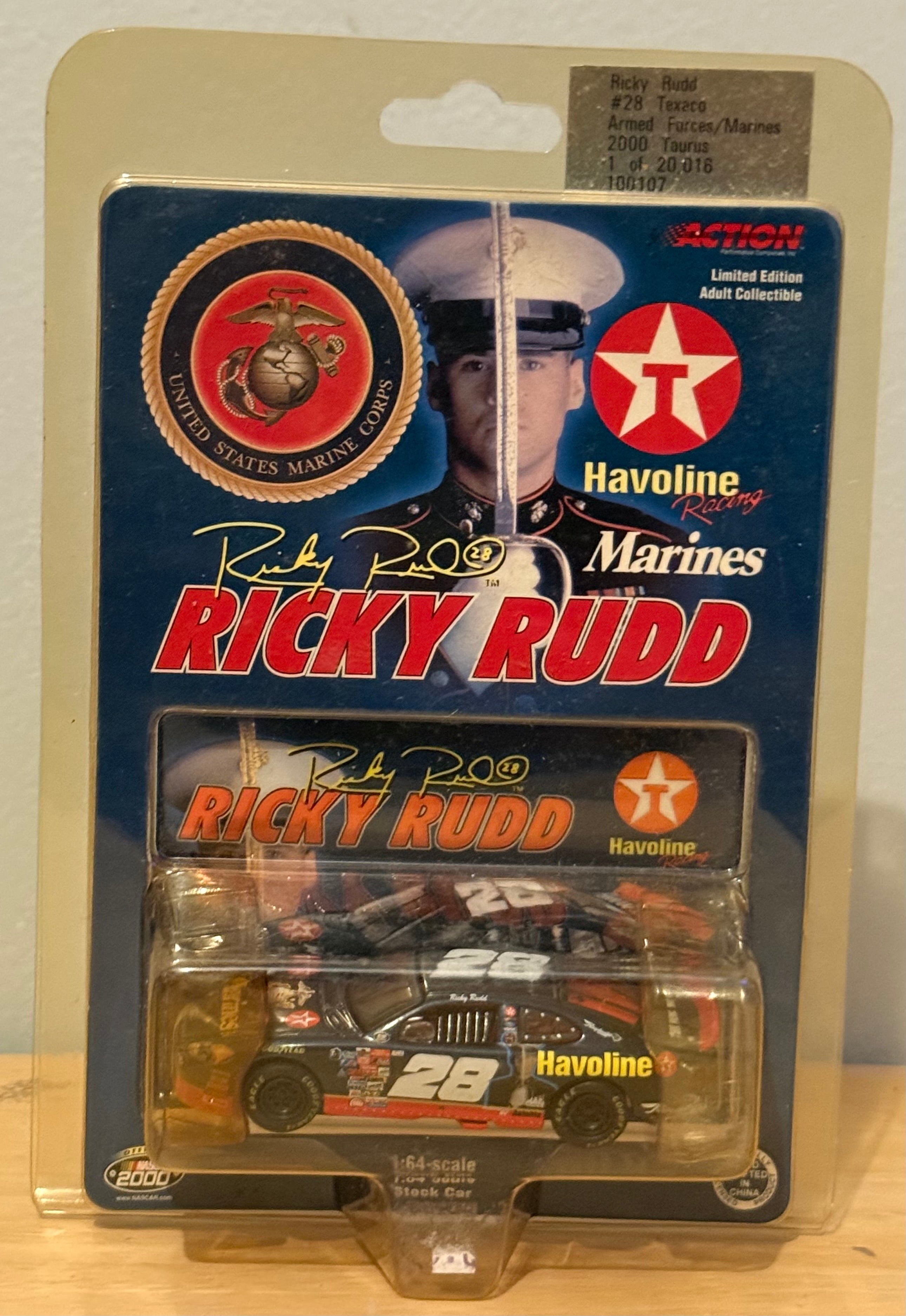 Action Ricky Rudd #28 Texaco Havoline Armed Forces/Marines 2000 Taurus 1:64 NASCAR Die-Cast
