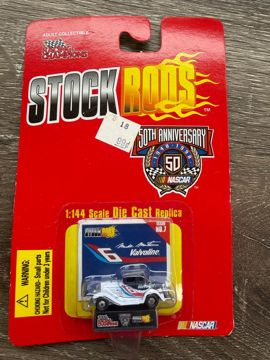 Racing Champions Stock Rods #6 Valvoline Mark Martin NASCAR 50th Anniversary Die-Cast