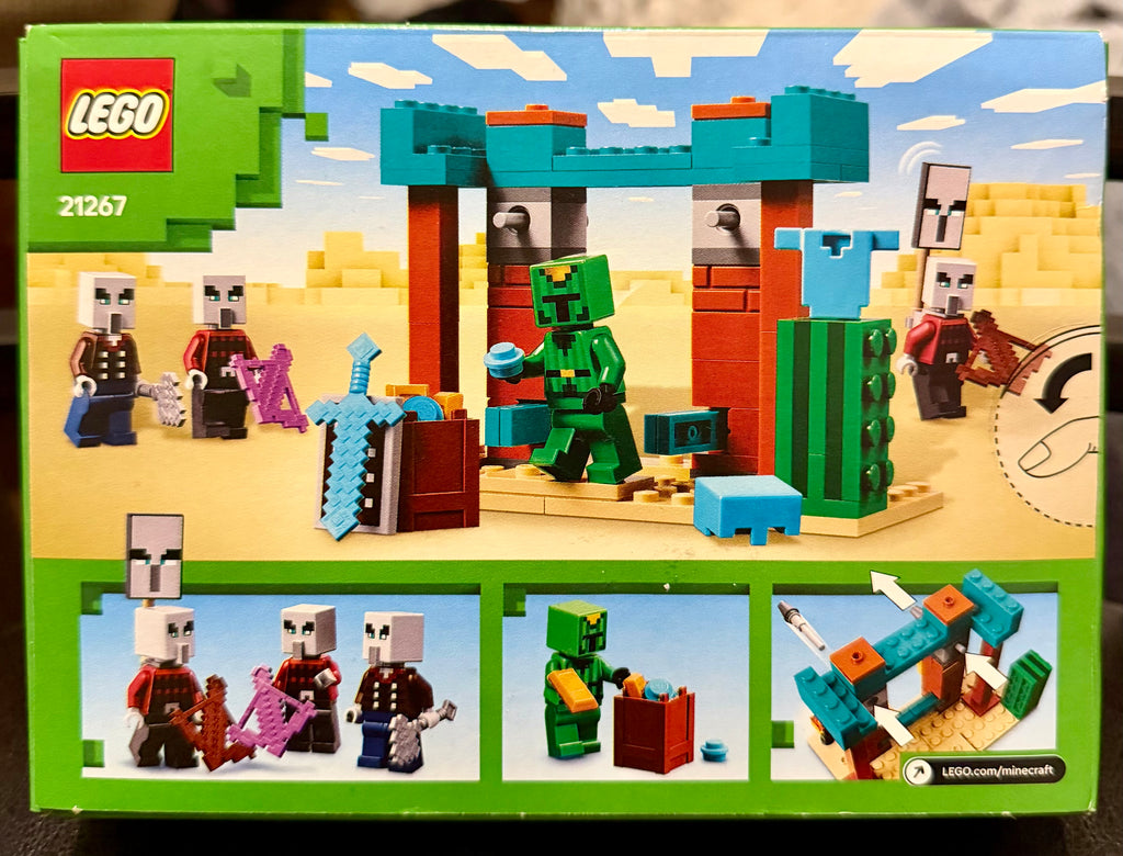LEGO Minecraft 21267 The Illager Desert Patrol Building Set
