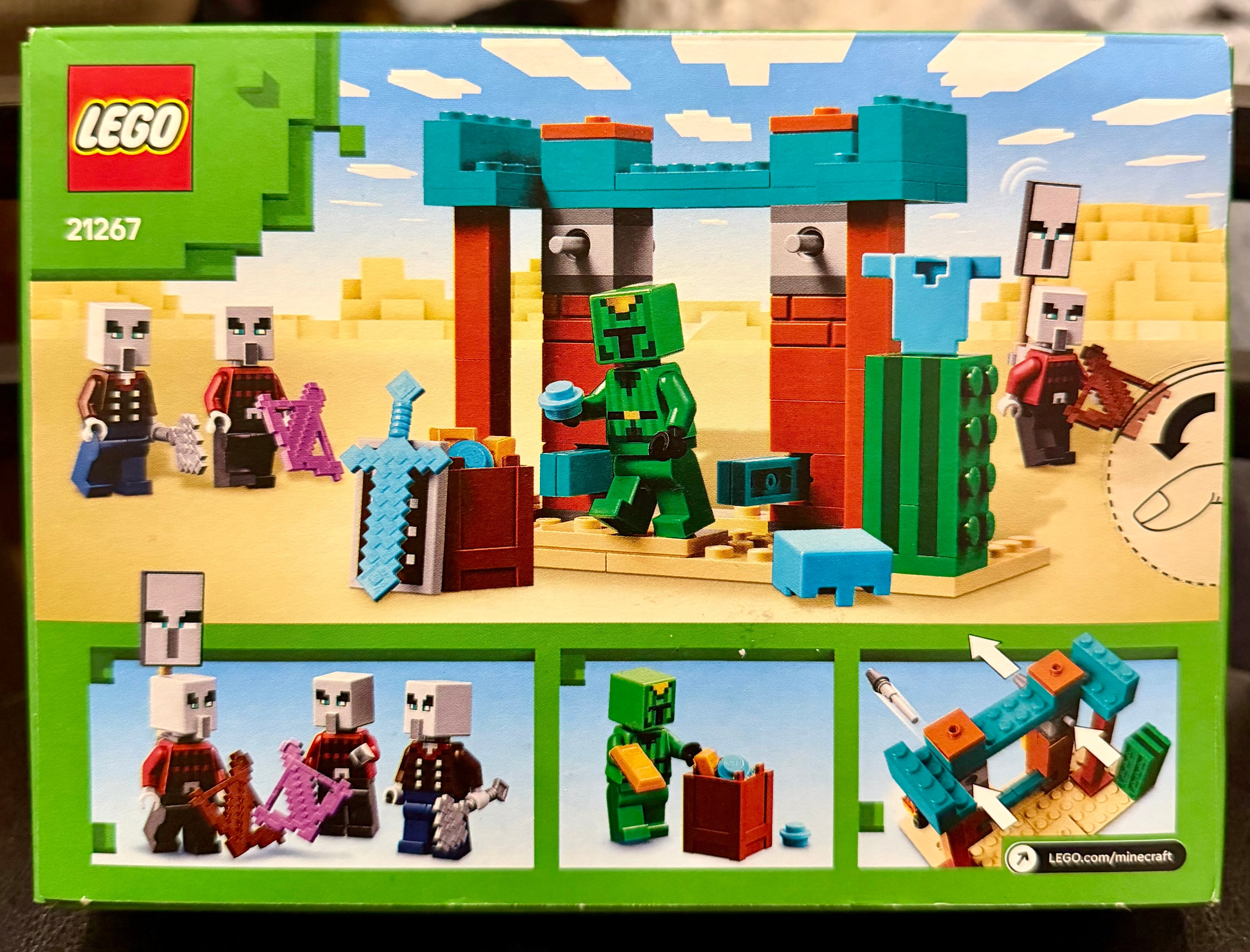 LEGO Minecraft 21267 The Illager Desert Patrol Building Set