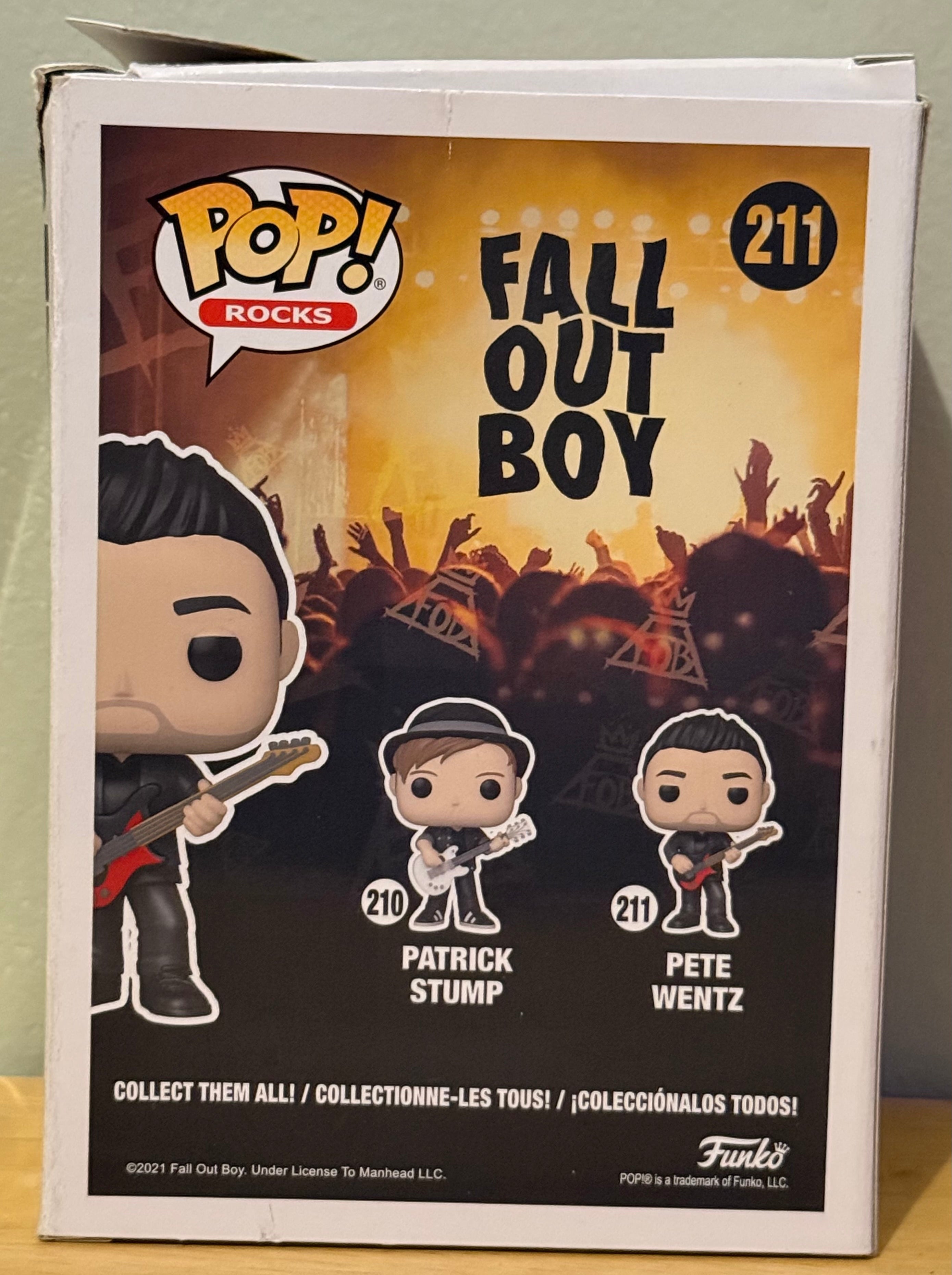 Funko Pop! Rocks Fall Out Boy Pete Wentz #211 Vinyl Figure *Heavy Tear in Top*
