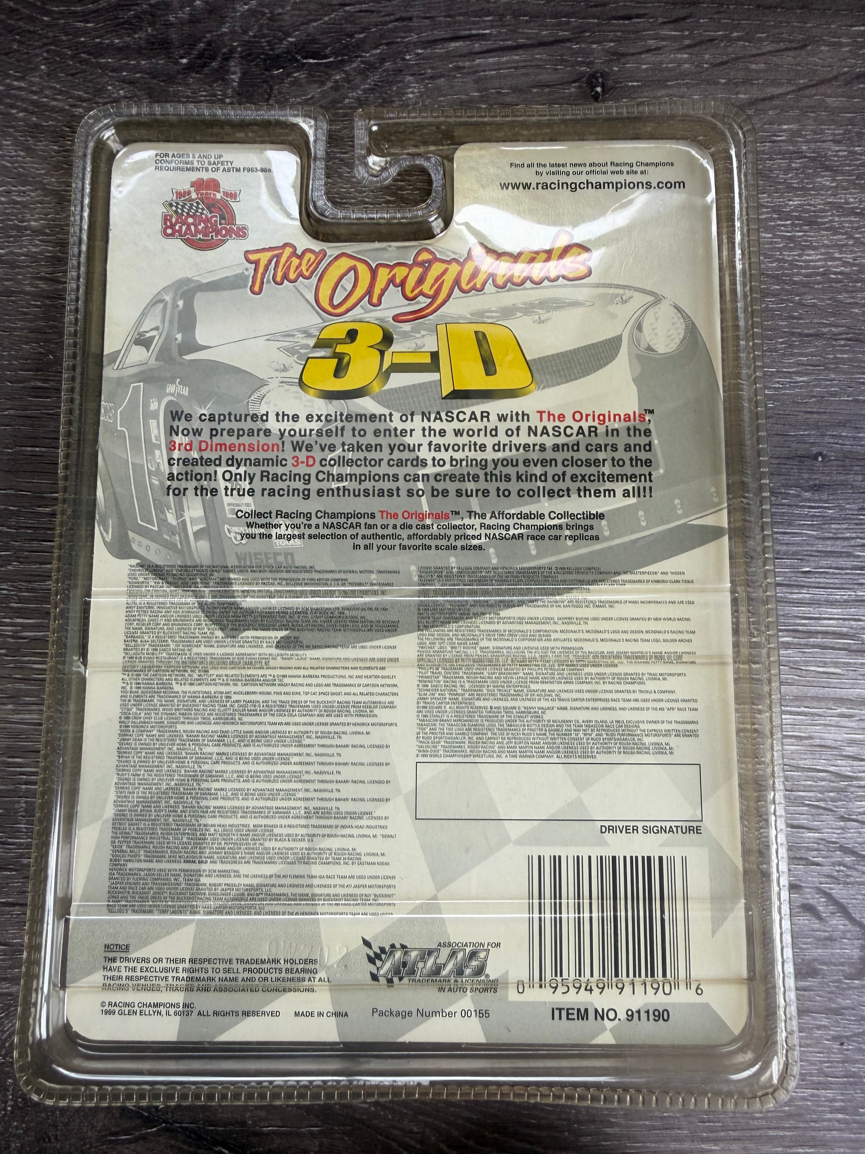 1999 Racing Champions The Originals 3-D Mark Martin #6 Valvoline 1:64 Die-Cast NASCAR — Item #91190