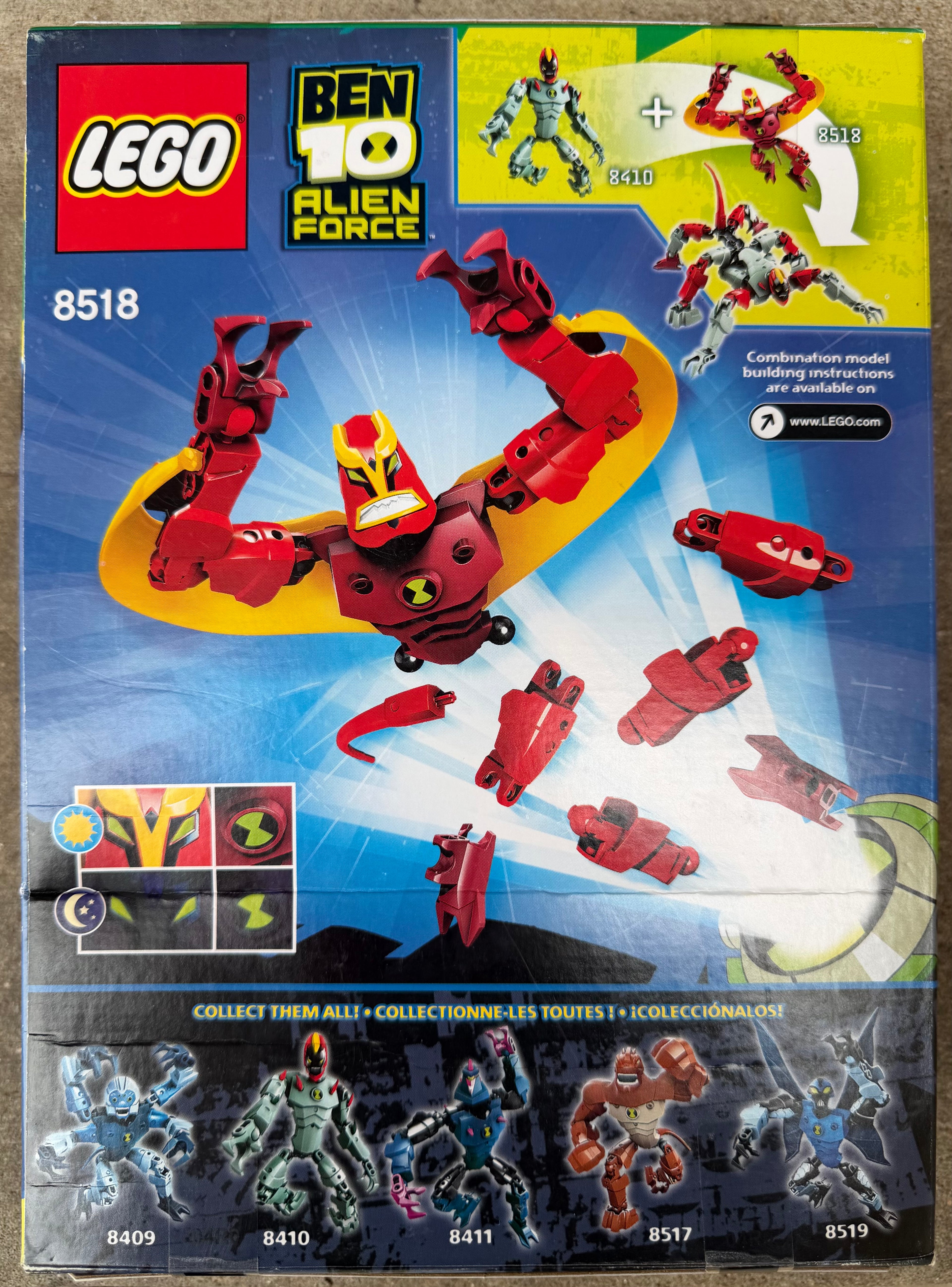 LEGO Ben 10 Alien Force Jet Ray #8518 — Sealed Retired Set