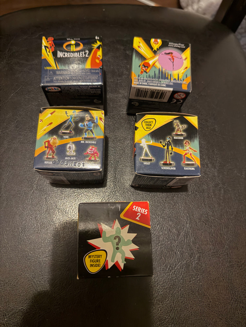 Disney Pixar Incredibles 2 Jakks Pacific Mini Supers / Mystery Figure blind boxes *Series Two* Sealed Never Opened * Lot of 5*