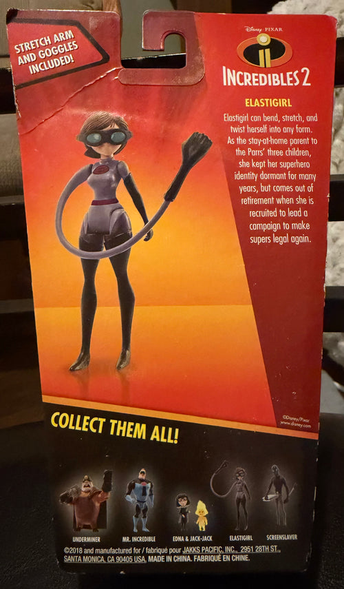 Disney Pixar Incredibles 2 Elastigirl Figure w/ Stretch Arm & Goggles JAKKS Pacific