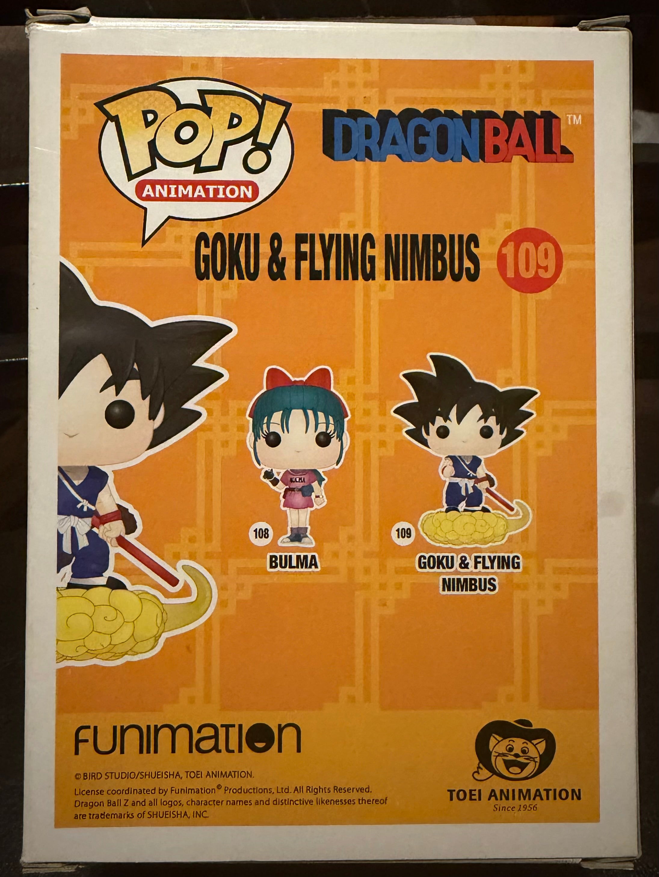 Funko Pop! Animation Dragon Ball Goku & Flying Nimbus #109 Vinyl Figure