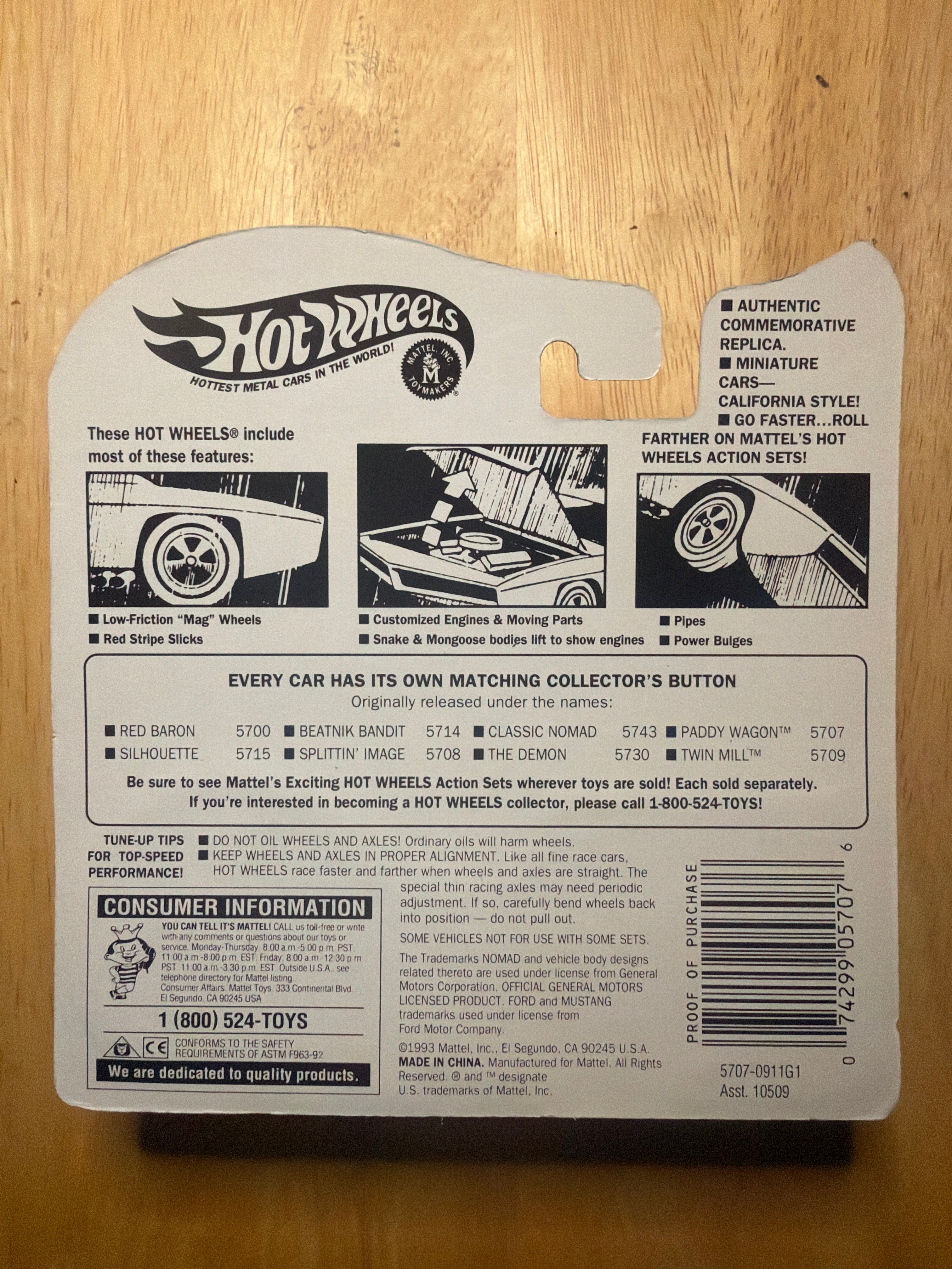 Hot Wheels Vintage Collection “Paddy Wagon (Police)” #5707 MINT CONDITION